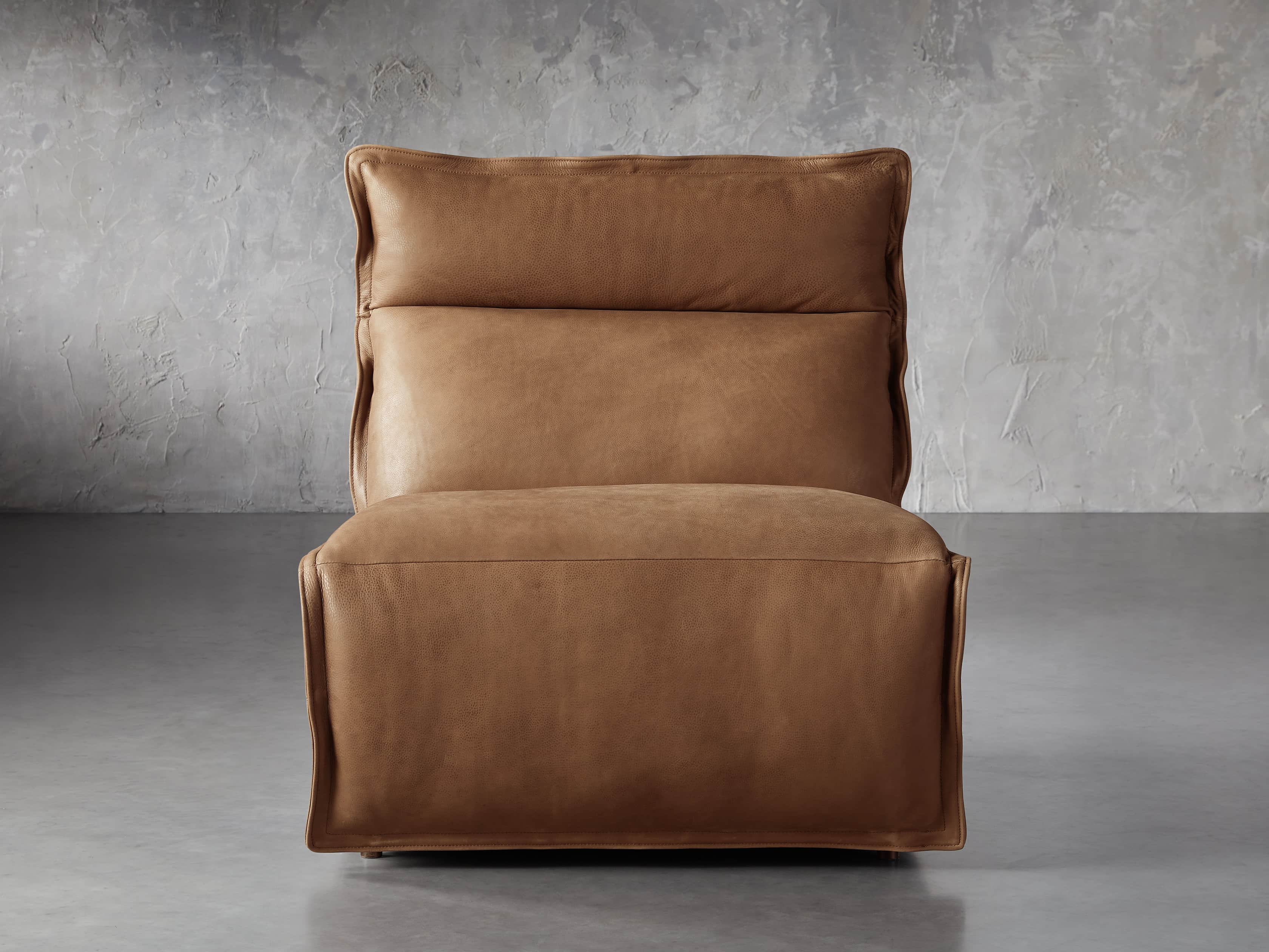 Rowland Leather High-Back Armless Motion Recliner – Arhaus