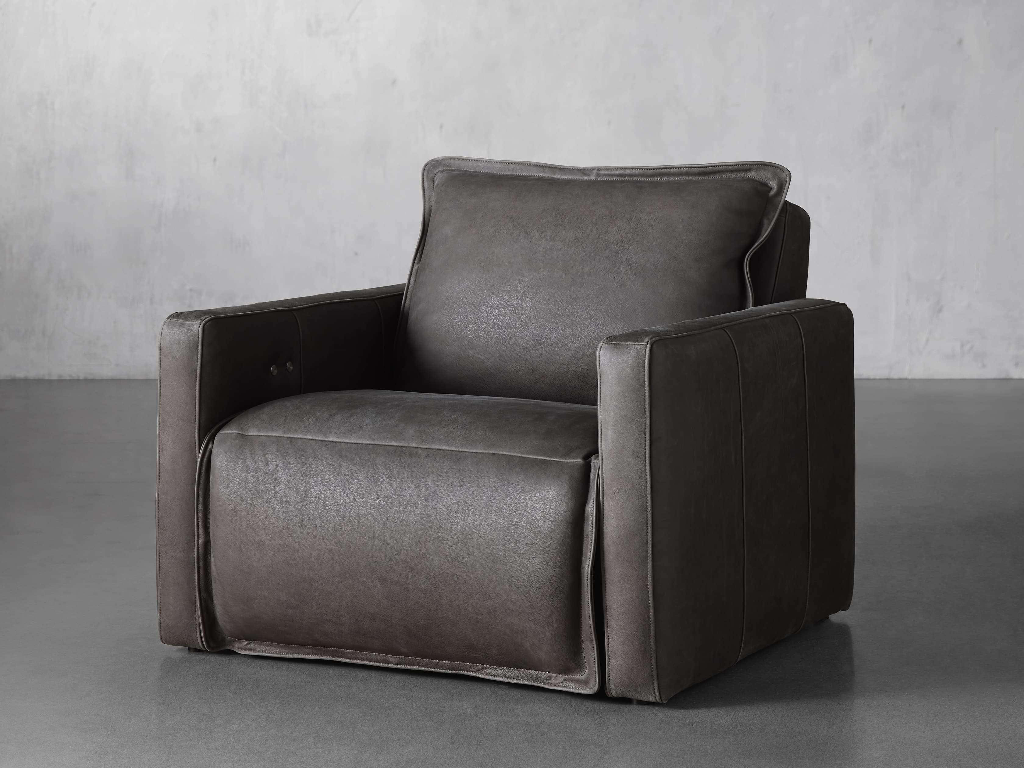 Rowland Leather High-Back Armless Motion Recliner – Arhaus