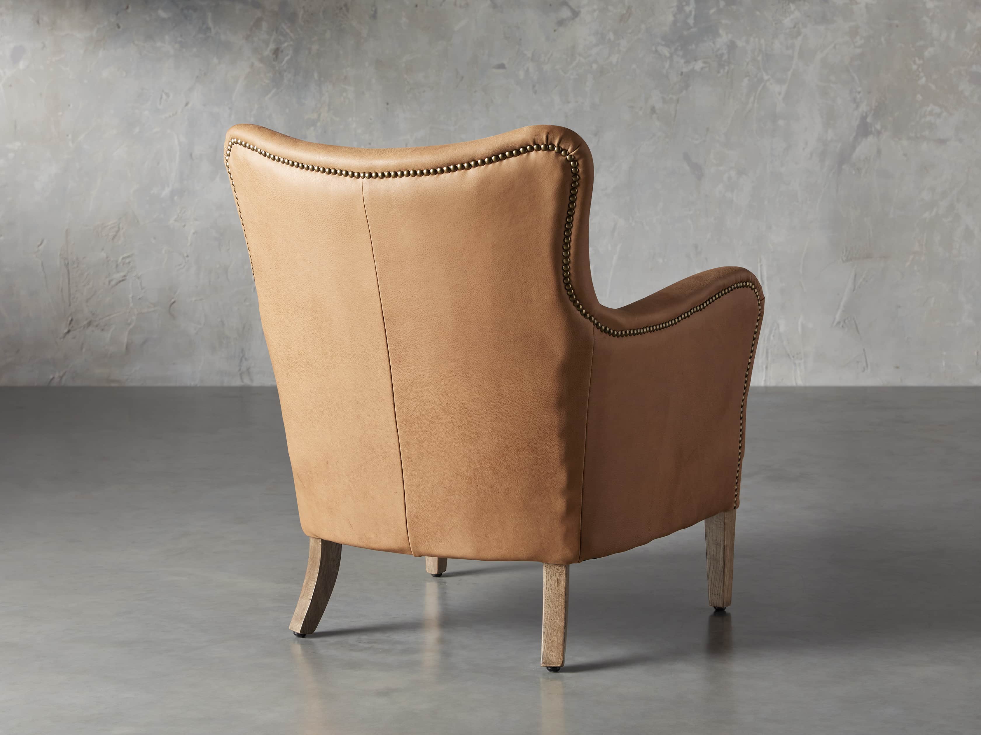 arhaus benton leather chair