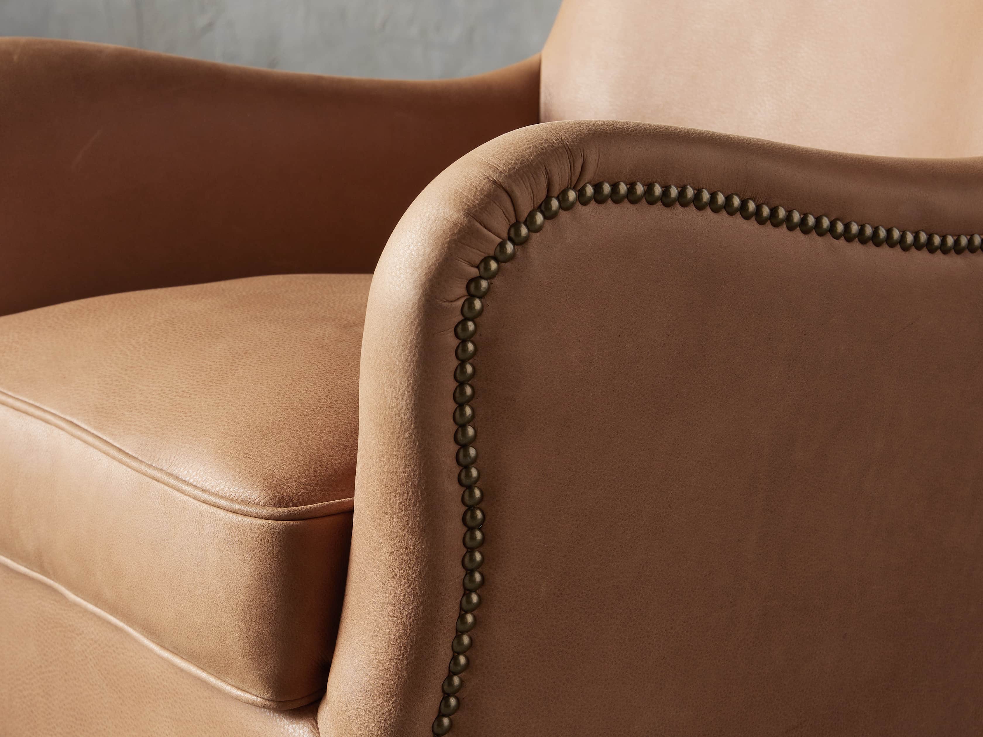 arhaus benton leather chair