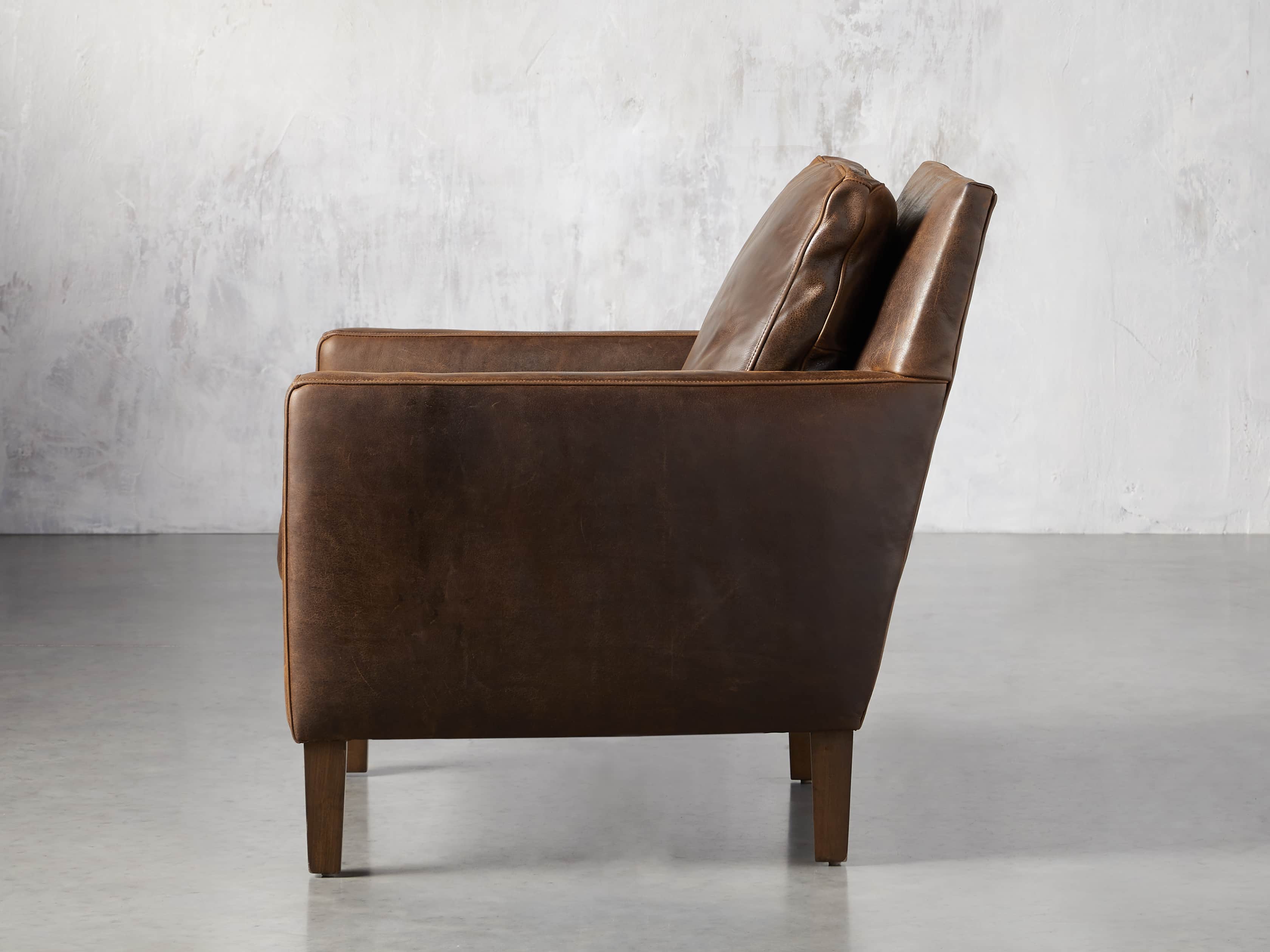 arhaus kenley leather chair