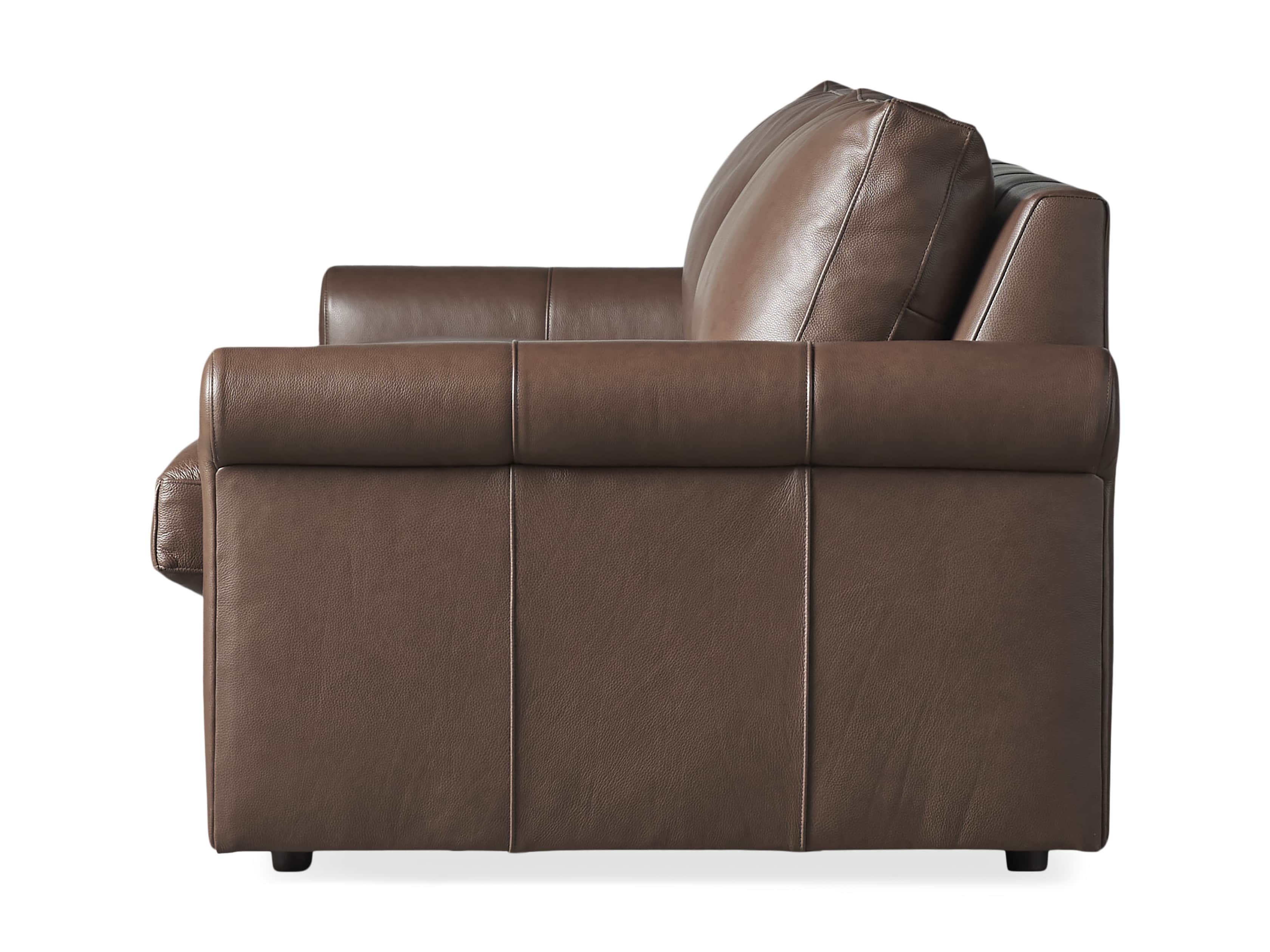 Kipton Leather Rolled Arm Sofa Arhaus