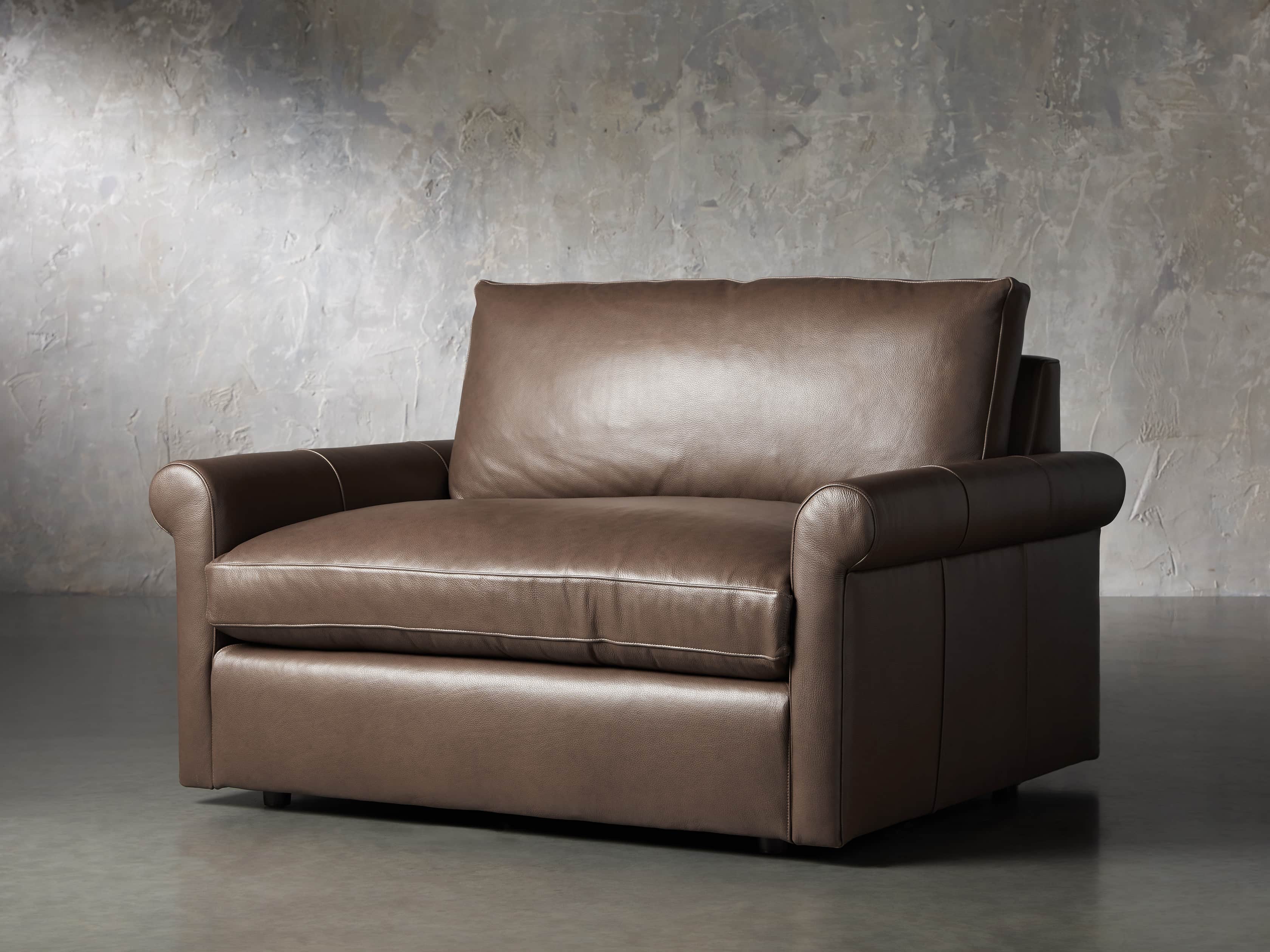 Kipton Leather Rolled Arm Chair, slide 2 of 7
