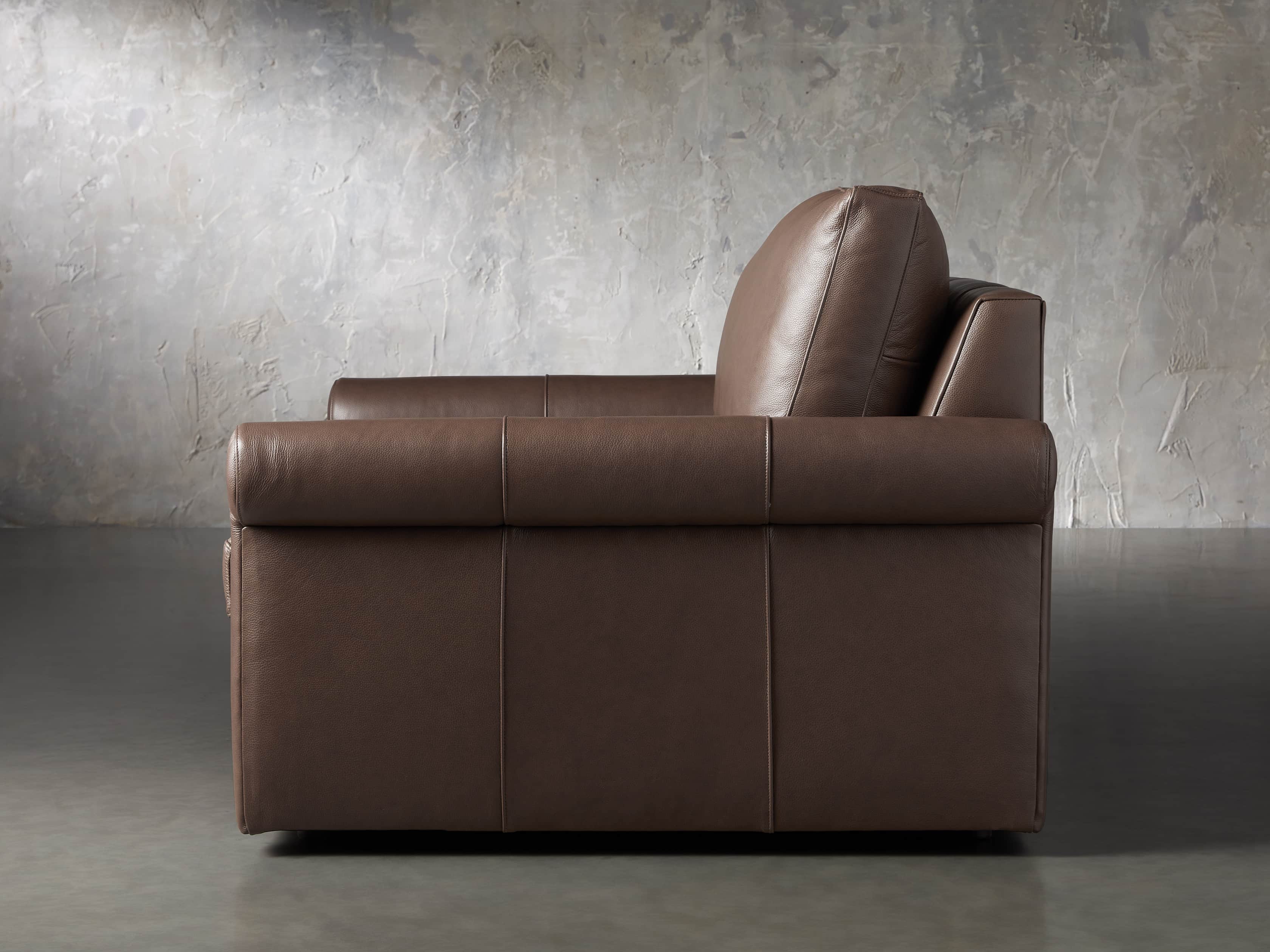 Kipton Leather Rolled Arm Chair, slide 3 of 7