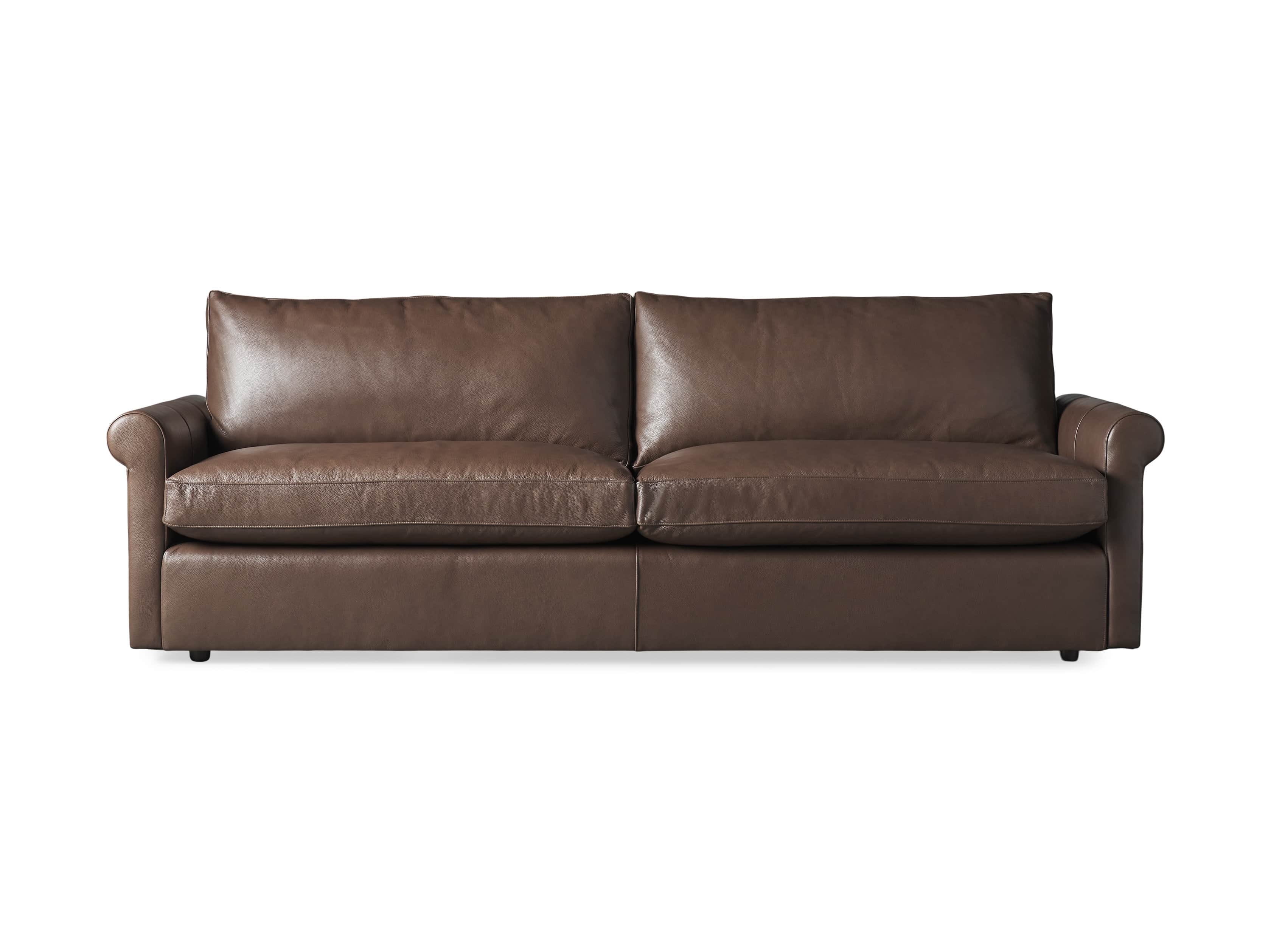 Kipton Leather Rolled Arm Sofa | Arhaus