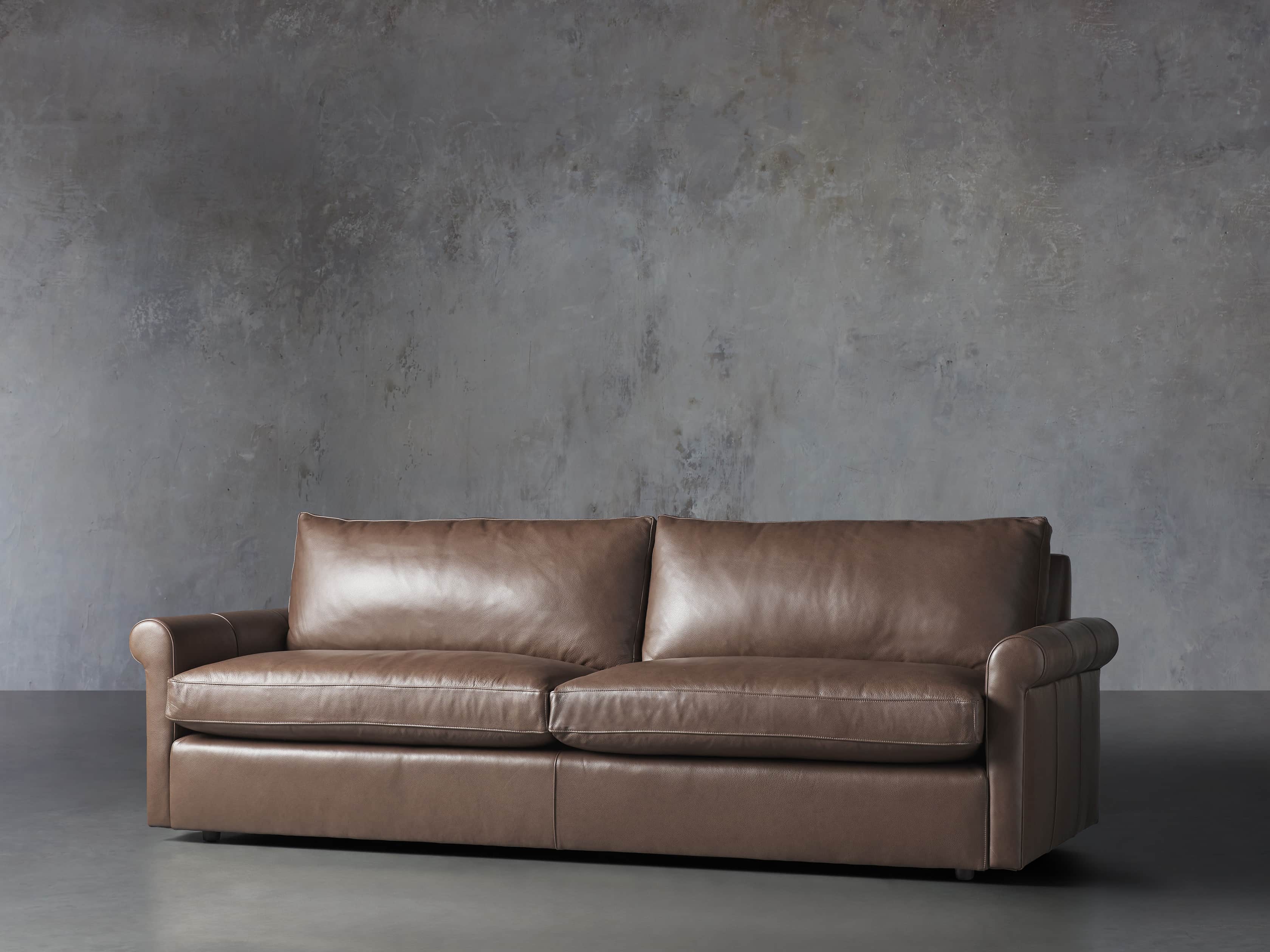 Kipton Leather 97" Rolled Arm Sofa, slide 3 of 8