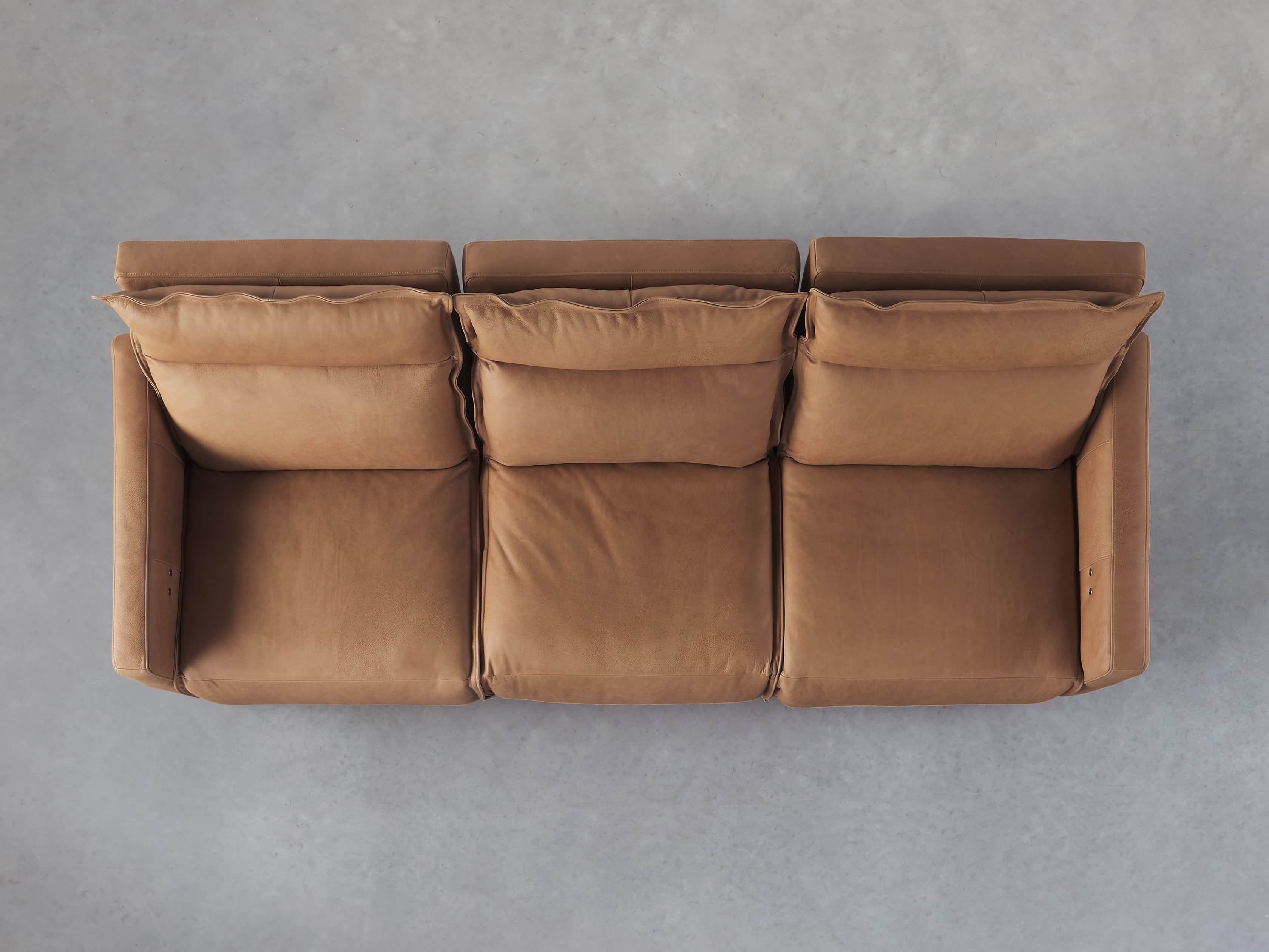 Rowland Leather Three Piece Sectional in Burnham Camel, slide 5 of 7