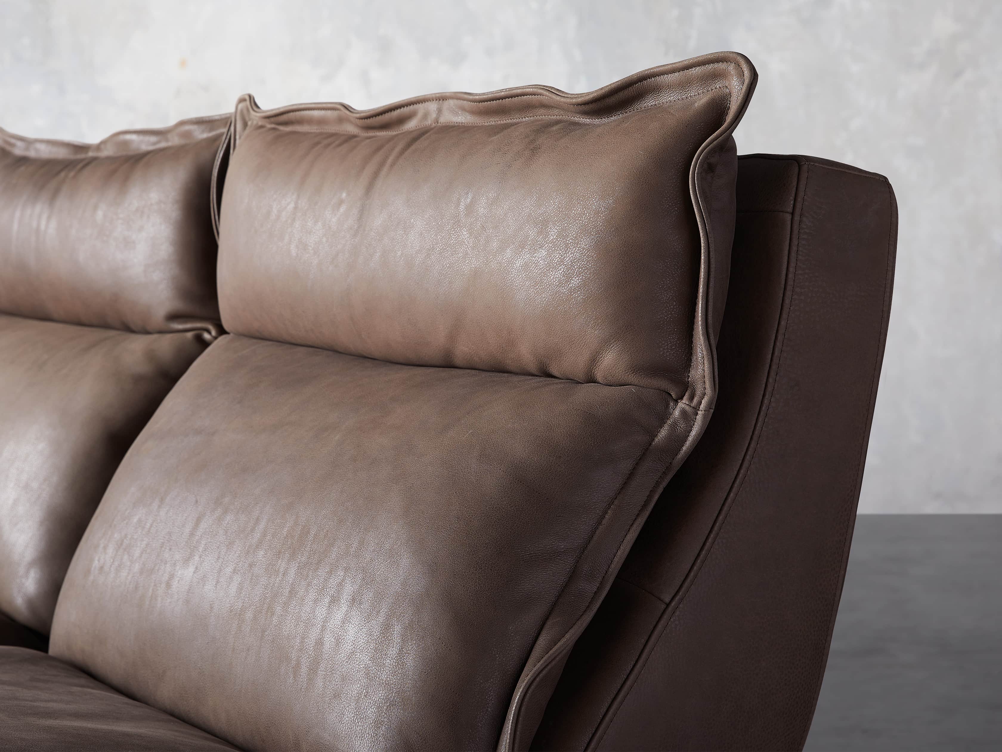 Rowland Leather Four Piece Sectional in Burnham Chocolate, slide 6 of 8