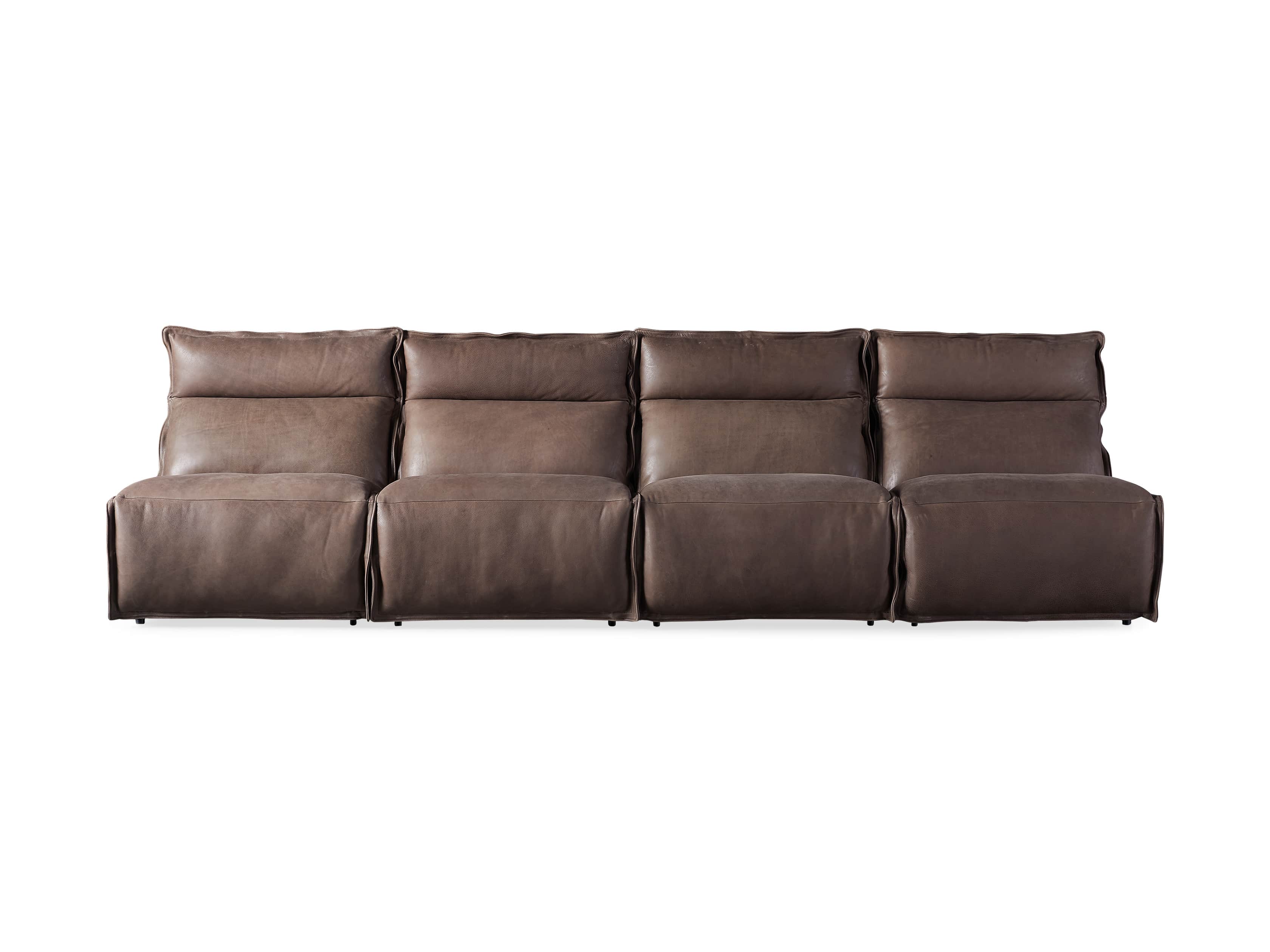Rowland Leather Four Piece Sectional in Burnham Chocolate, slide 7 of 8