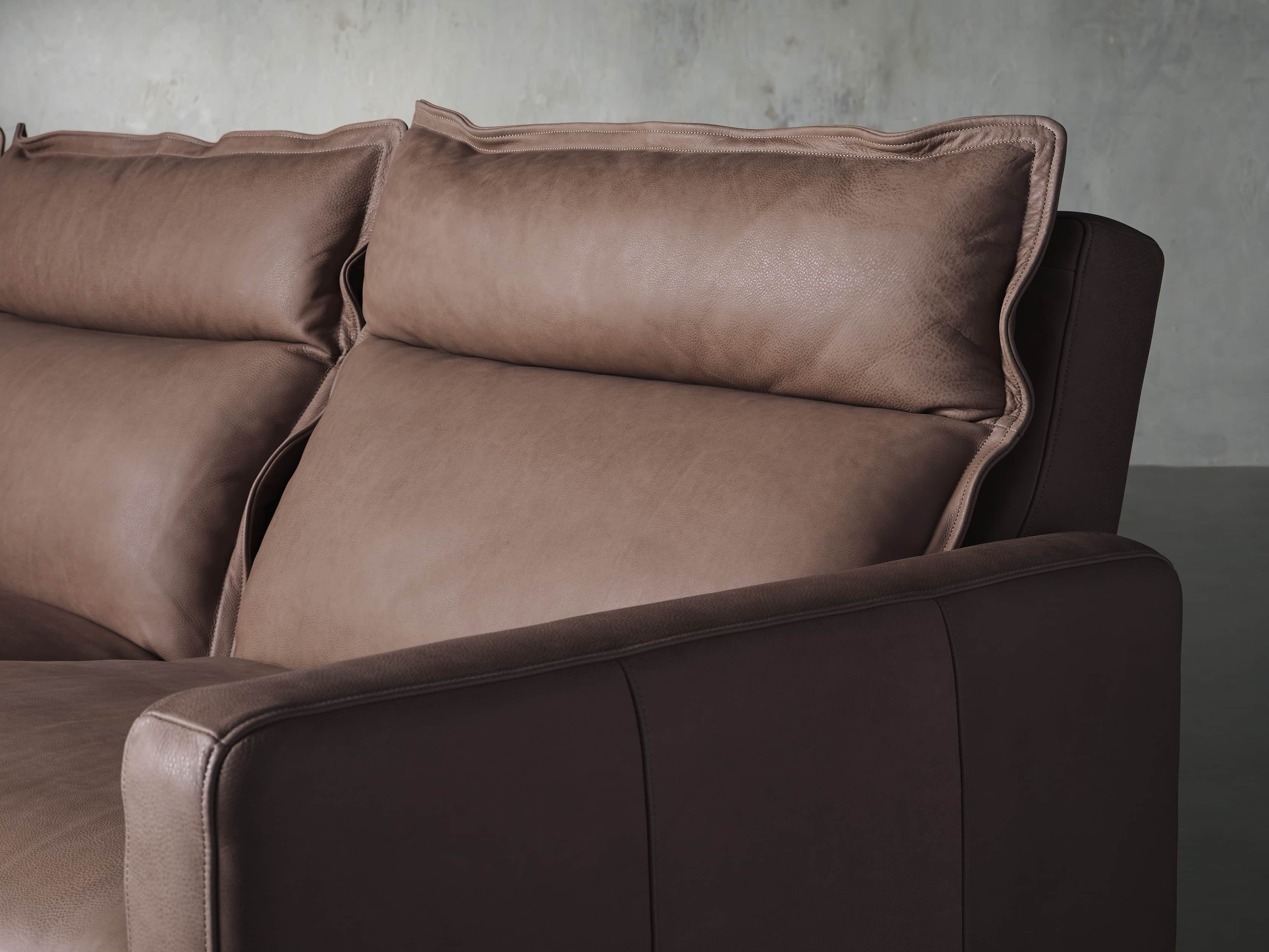 Rowland Leather Five Piece Sectional in Burnham Chocolate, slide 7 of 8