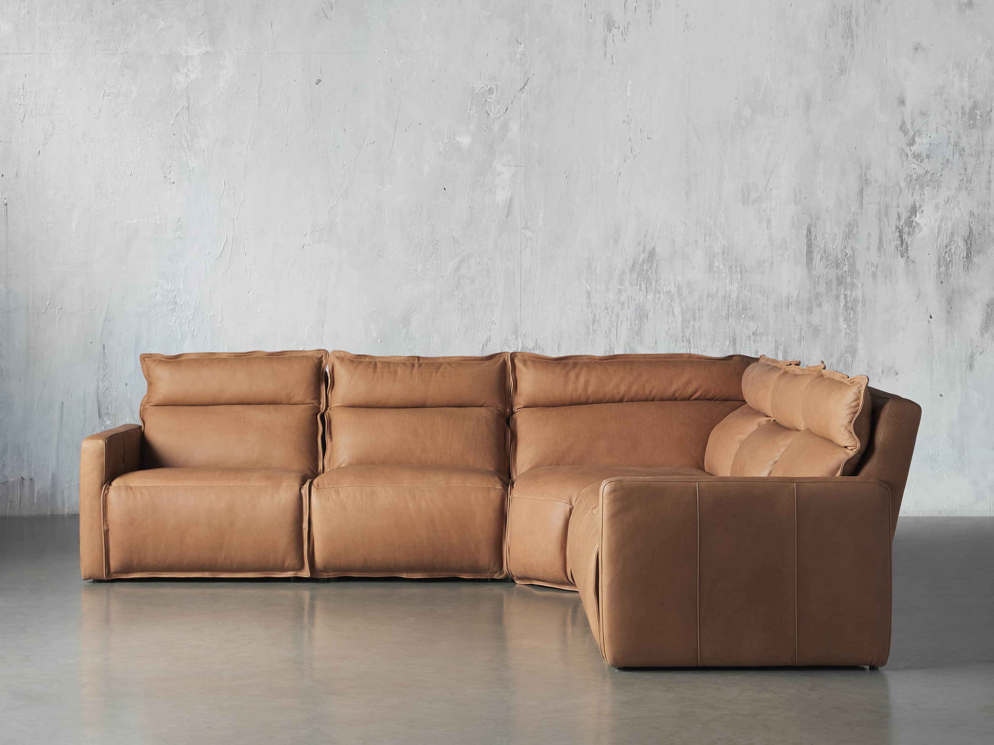 Sectional Sofas & Couches Leather Sectional Sofas Arhaus