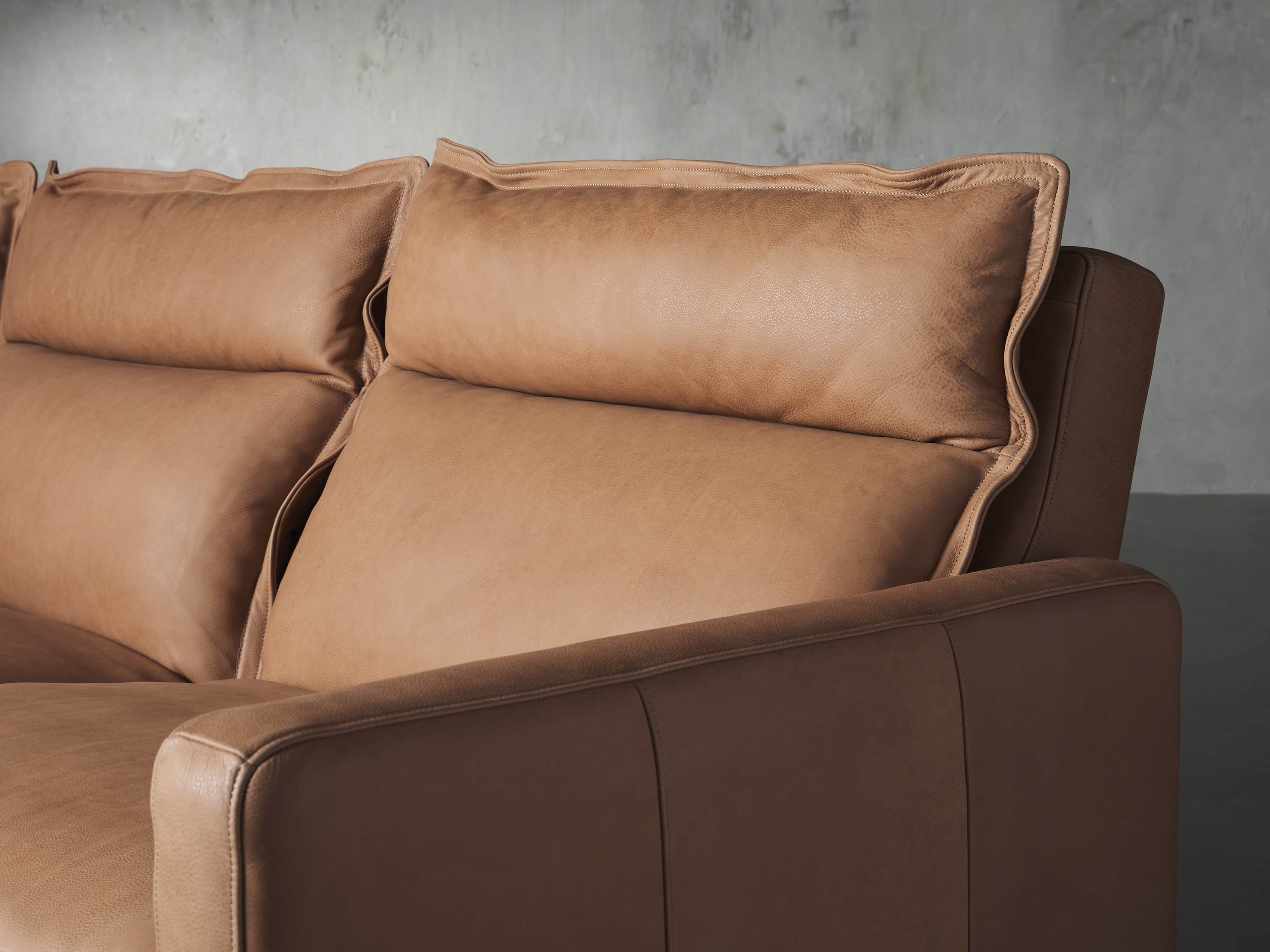 Rowland Leather Six Piece Sectional in Burnham Camel, slide 7 of 8