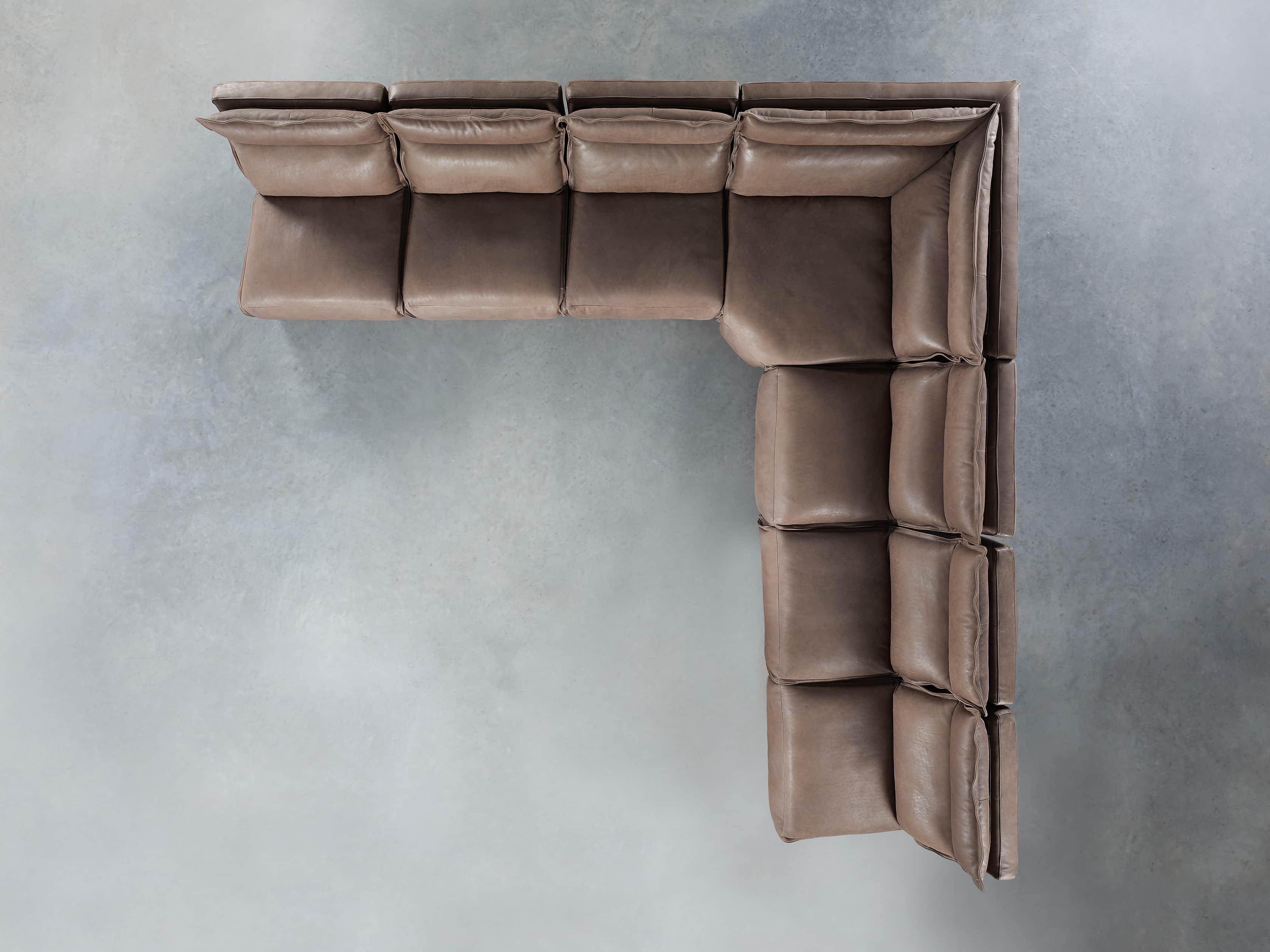 Rowland Leather Seven Piece Sectional in Burnham Chocolate, slide 7 of 9