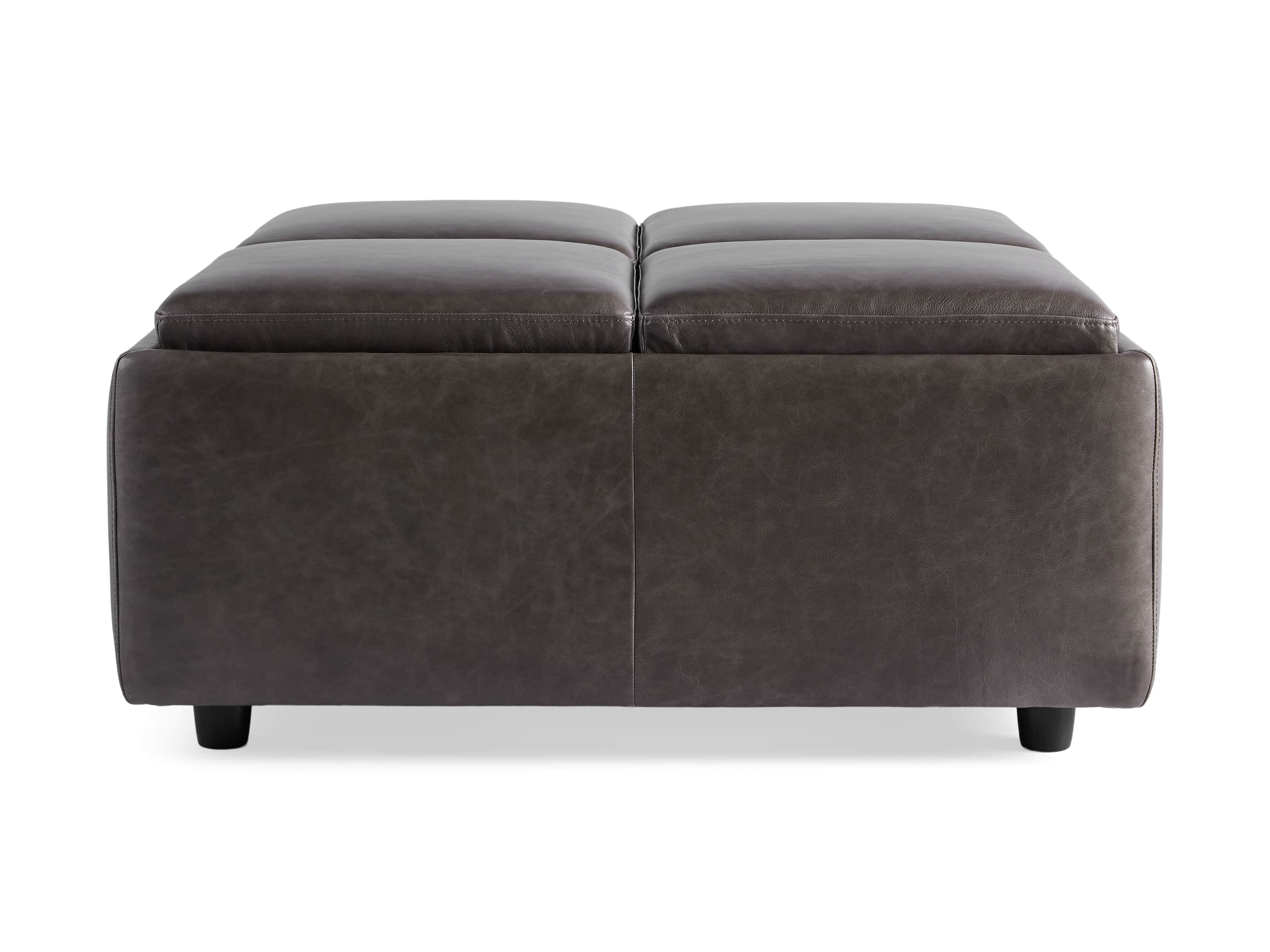 Upton Leather 37" Storage Ottoman