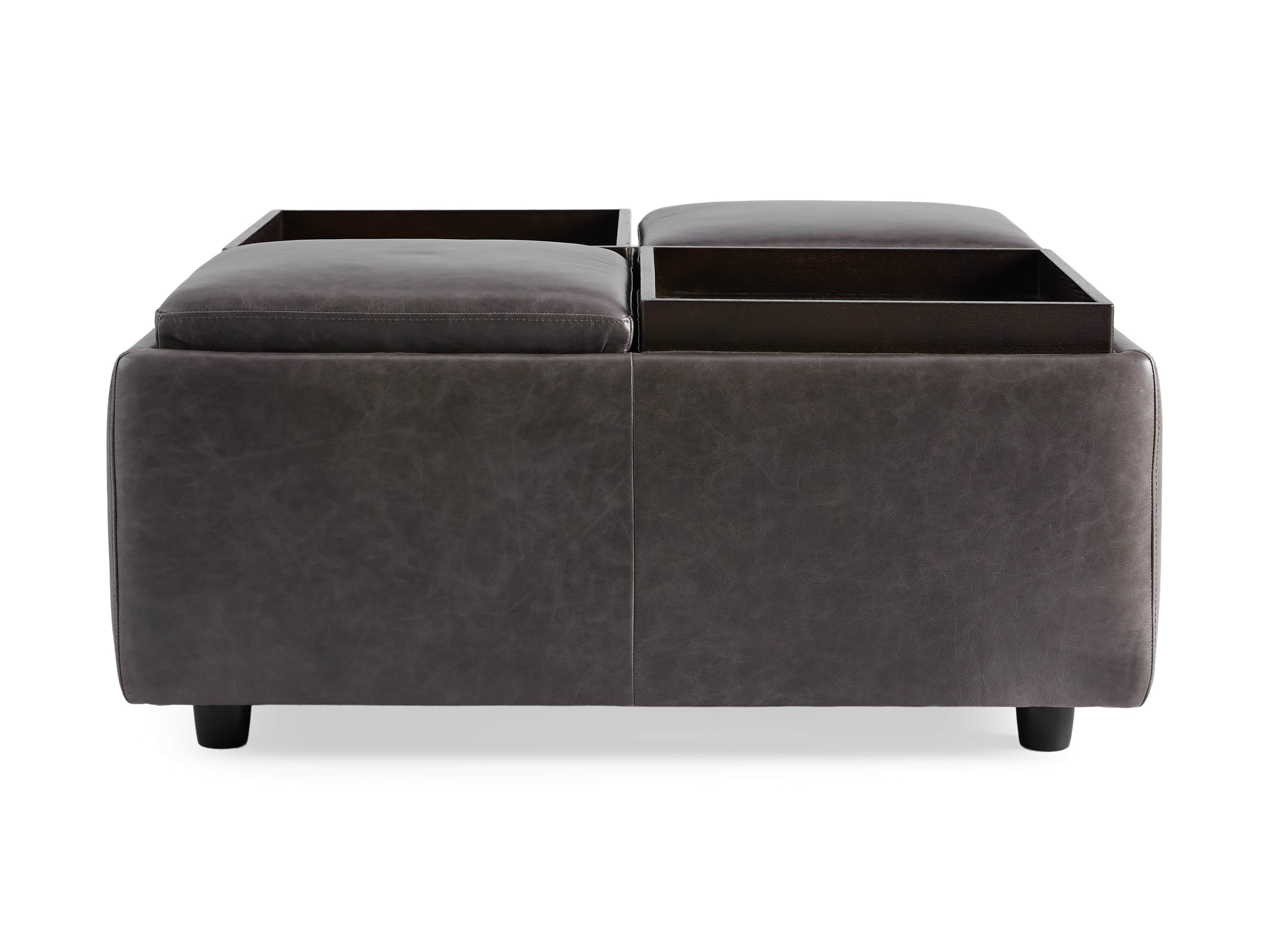 Upton Leather 37" Storage Ottoman