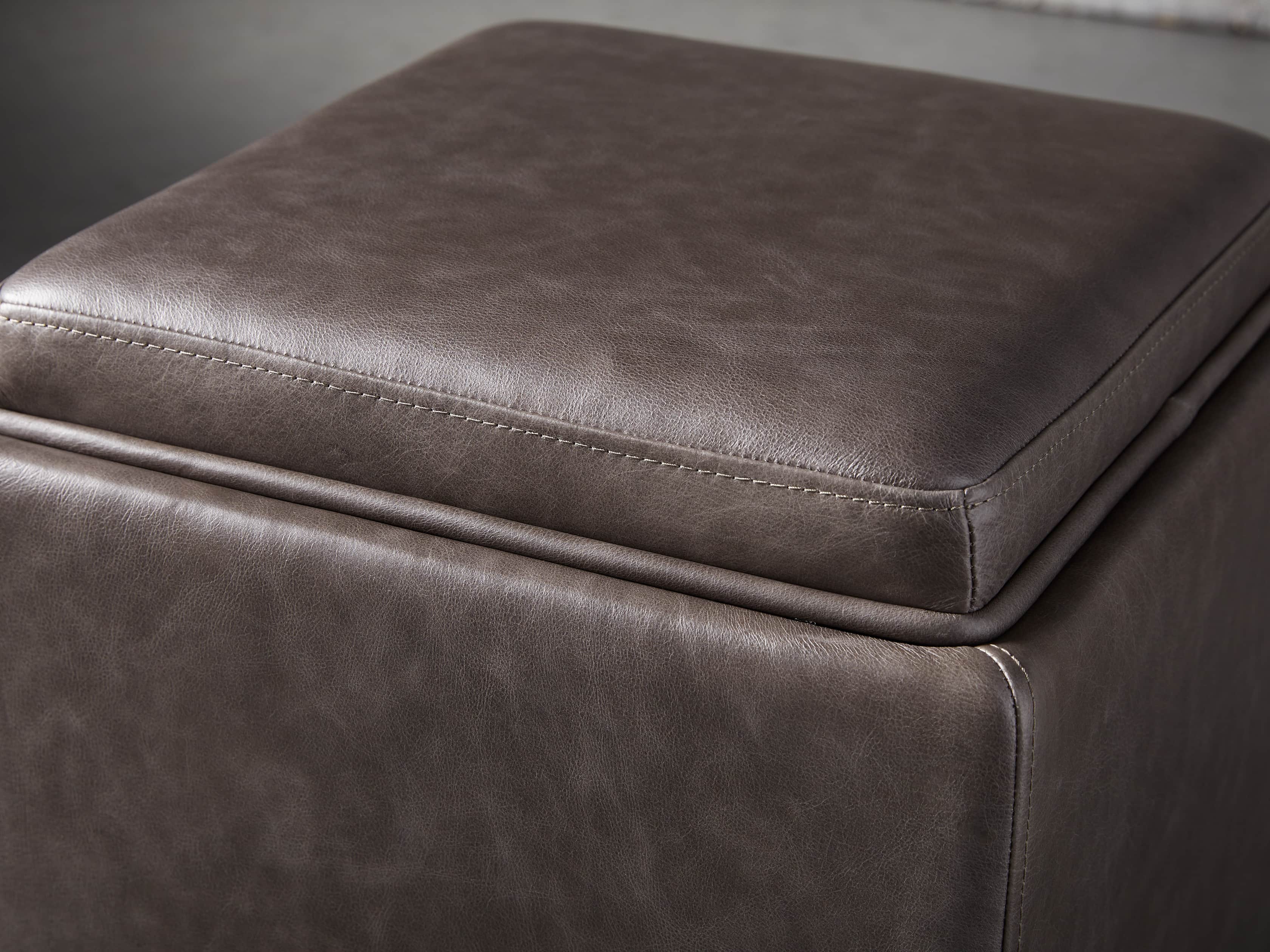 Upton Leather 18" Storage Cube