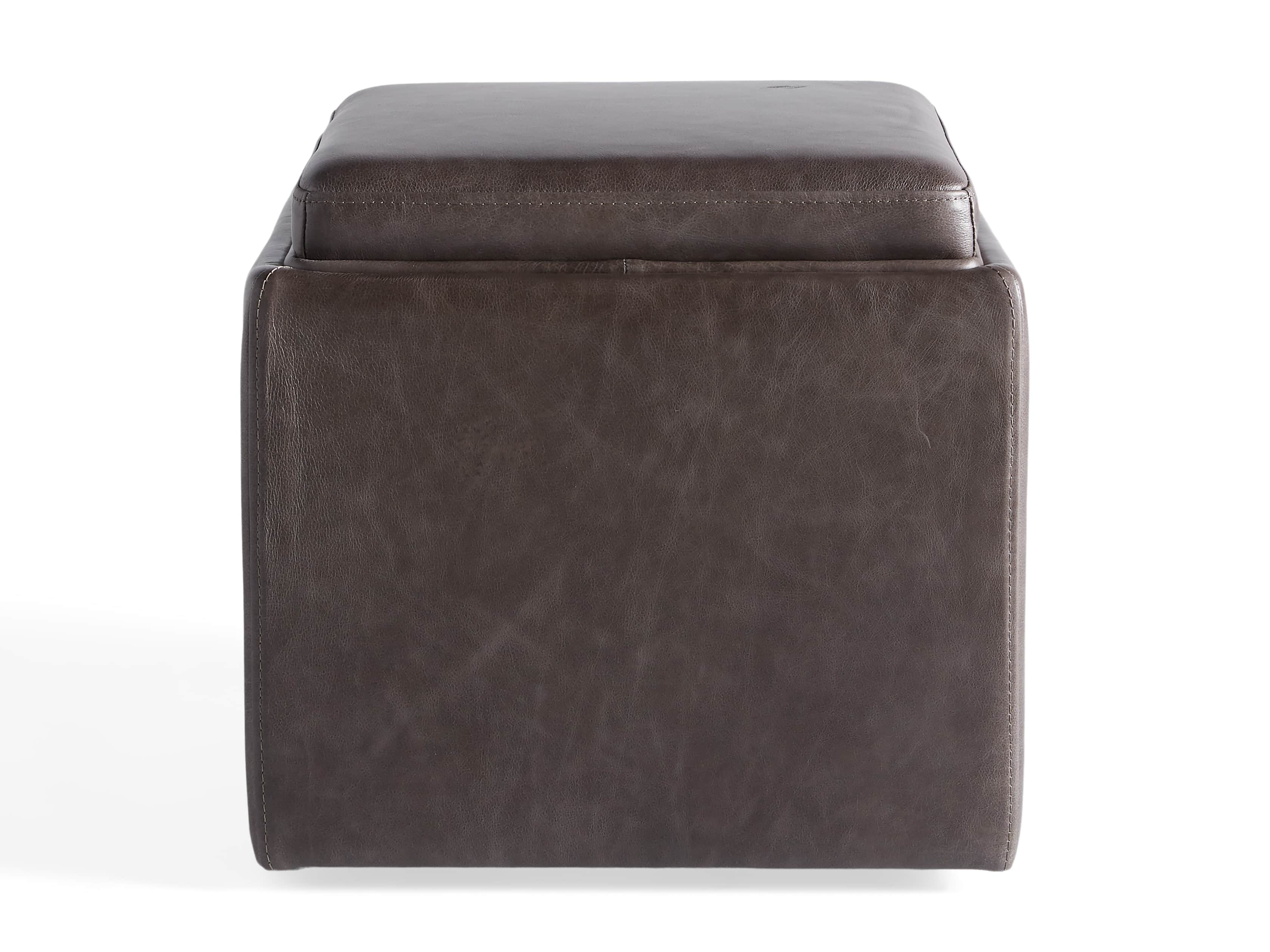 Upton Leather 18" Storage Cube