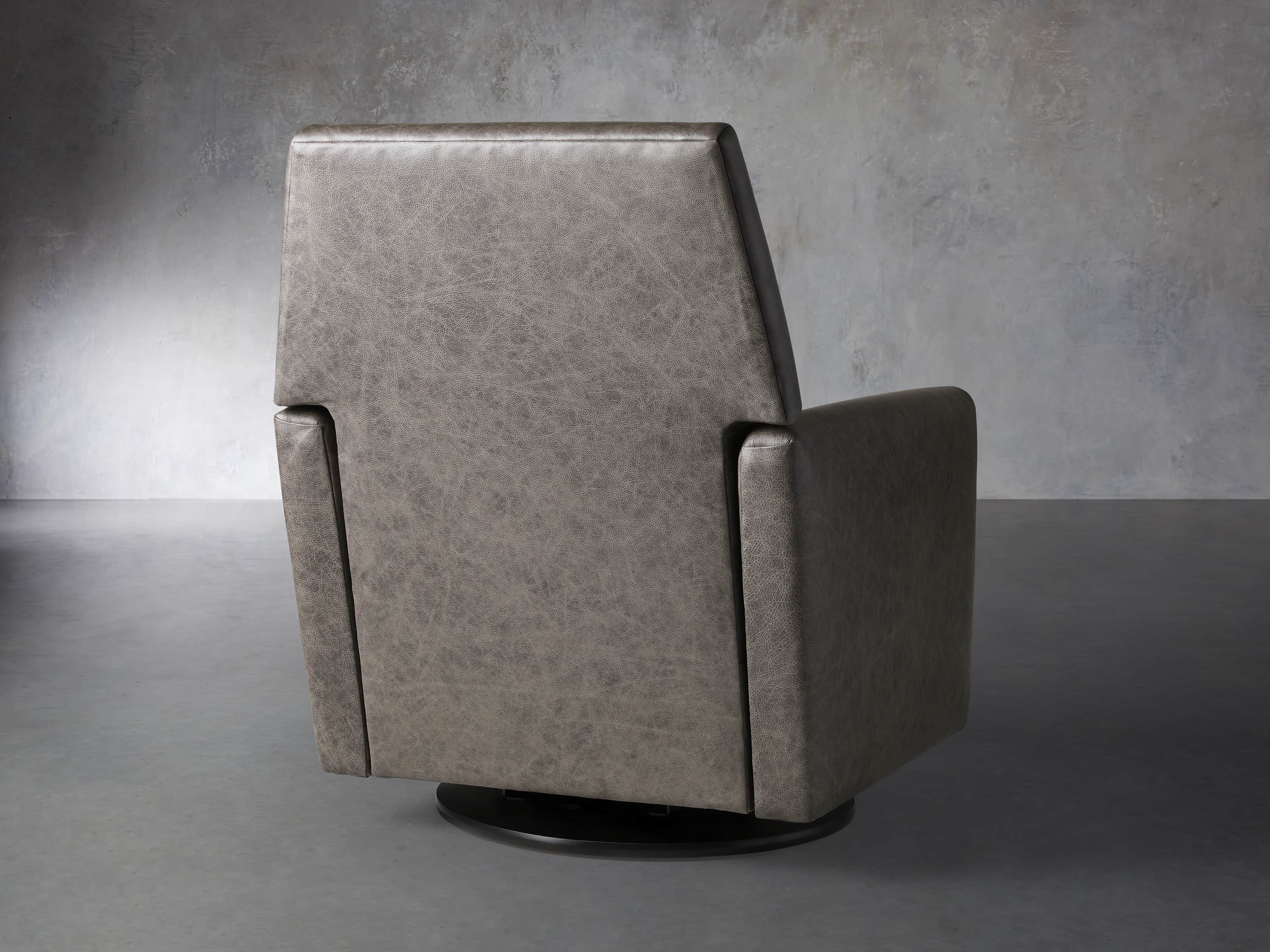 Harvey Leather 31" Swivel Recliner, slide 5 of 8