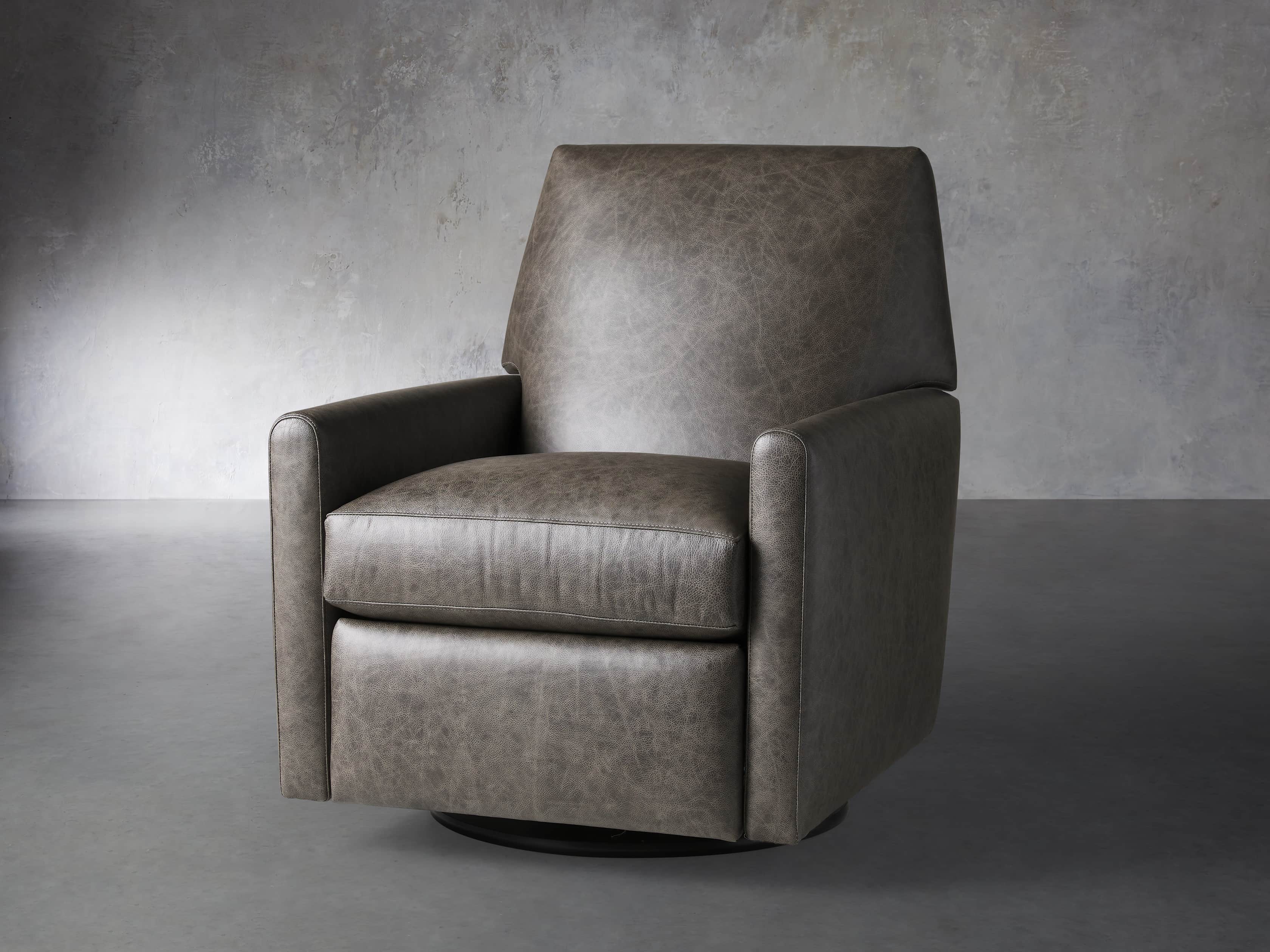 Harvey Leather 31" Swivel Recliner, slide 2 of 8