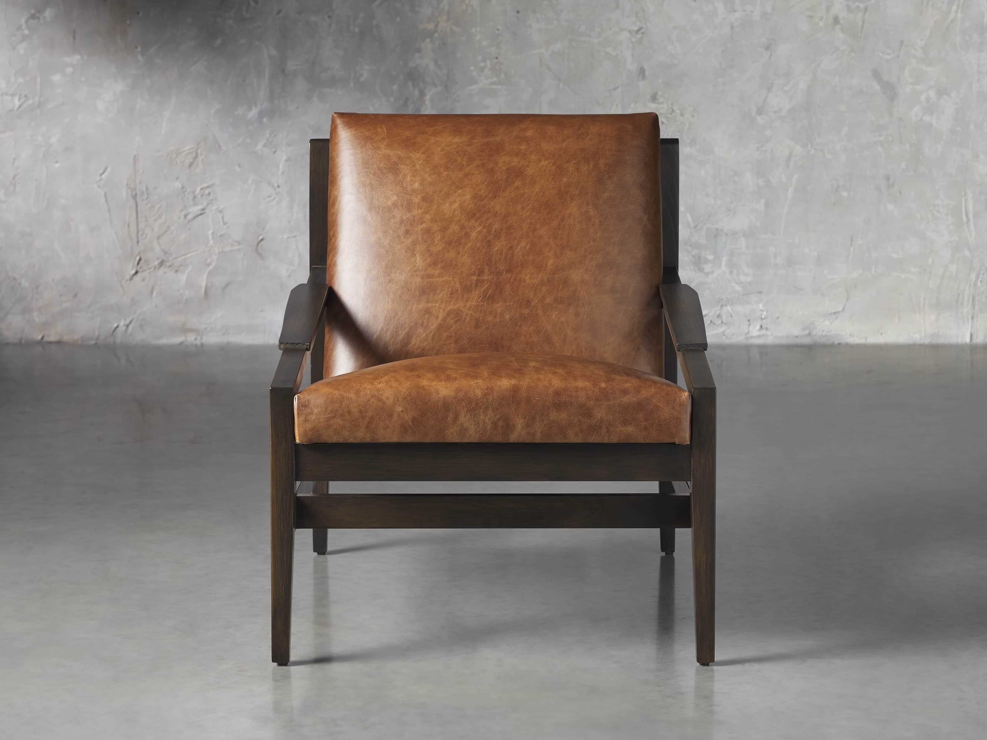 Sarlow Leather 28" Chair, slide 1 of 7