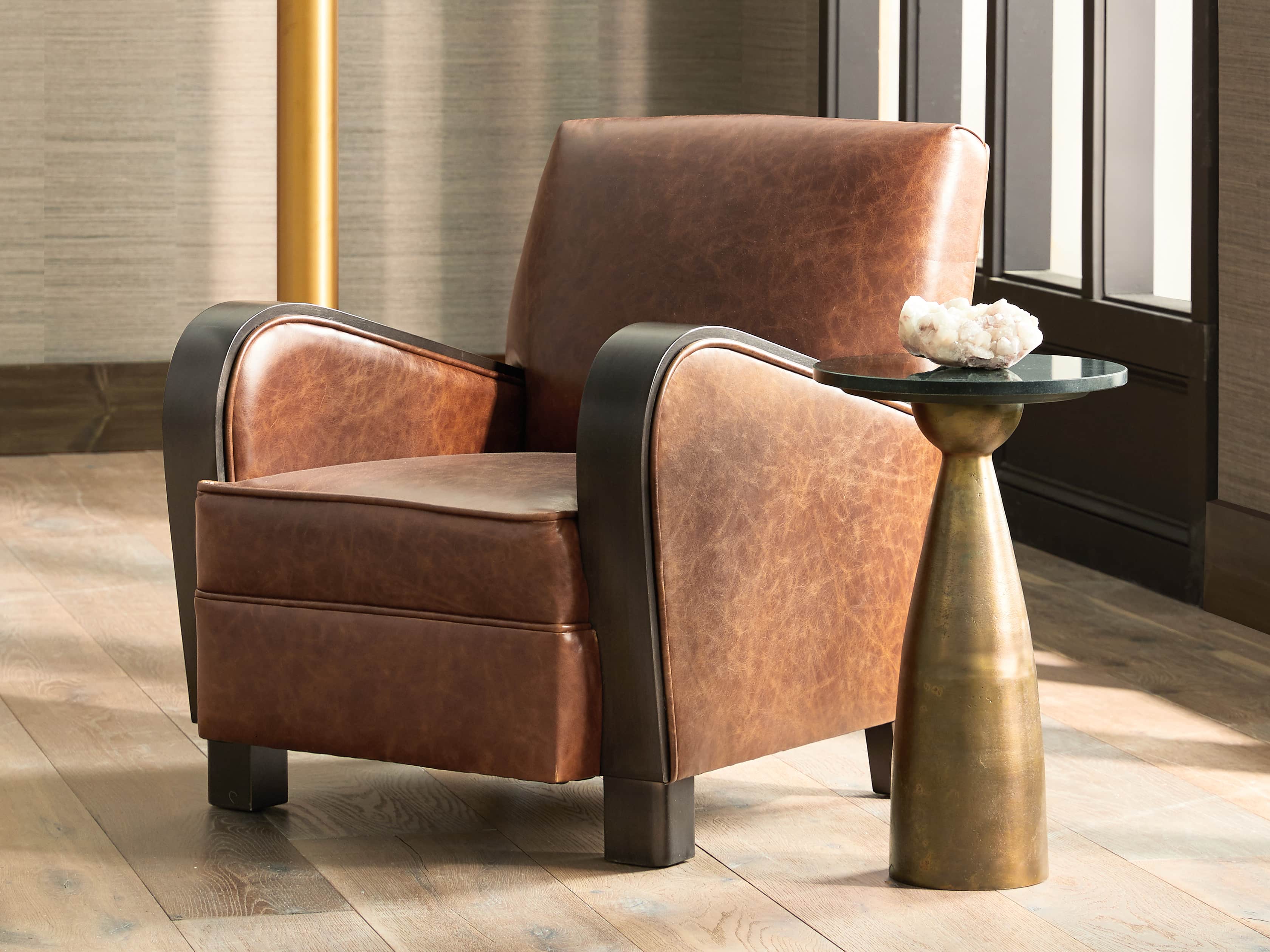 Delaney Leather 29" Chair, slide 1 of 10