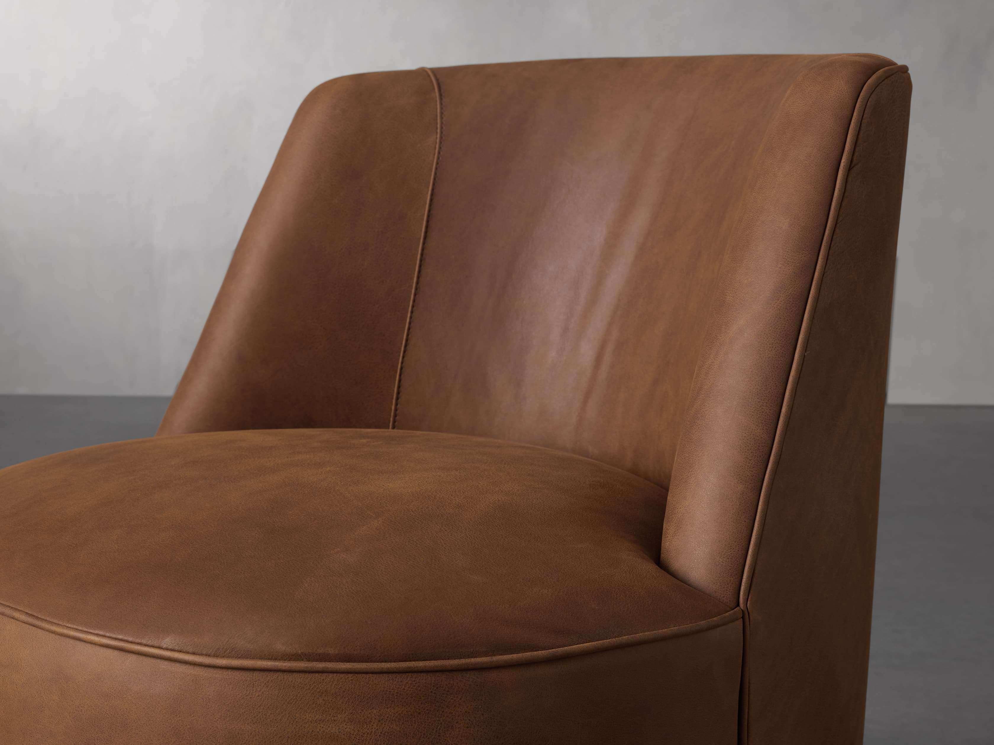 Ryles Leather Swivel Chair