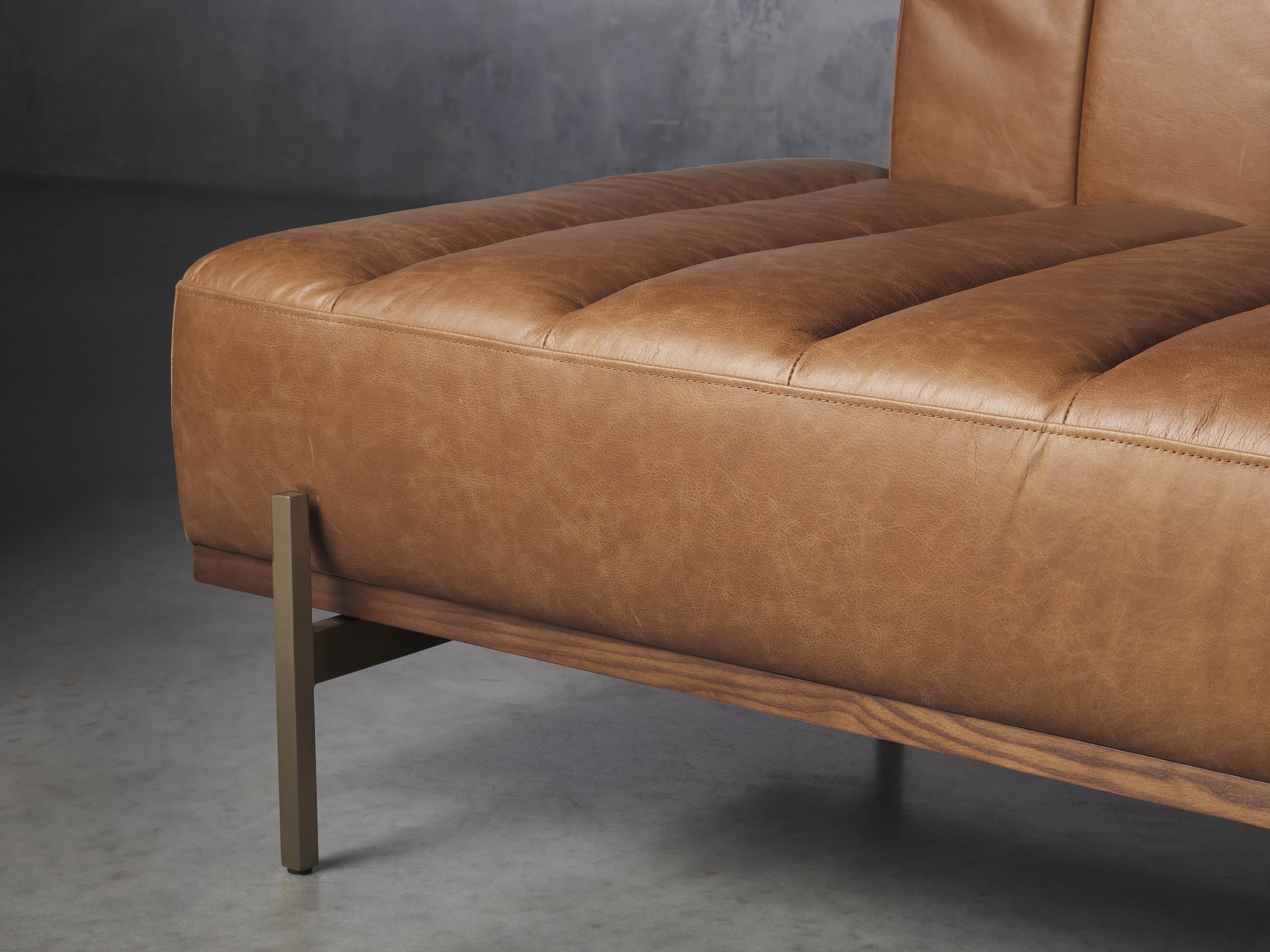 Lansing Leather 77" Daybd in Metro Brown, slide 6 of 8