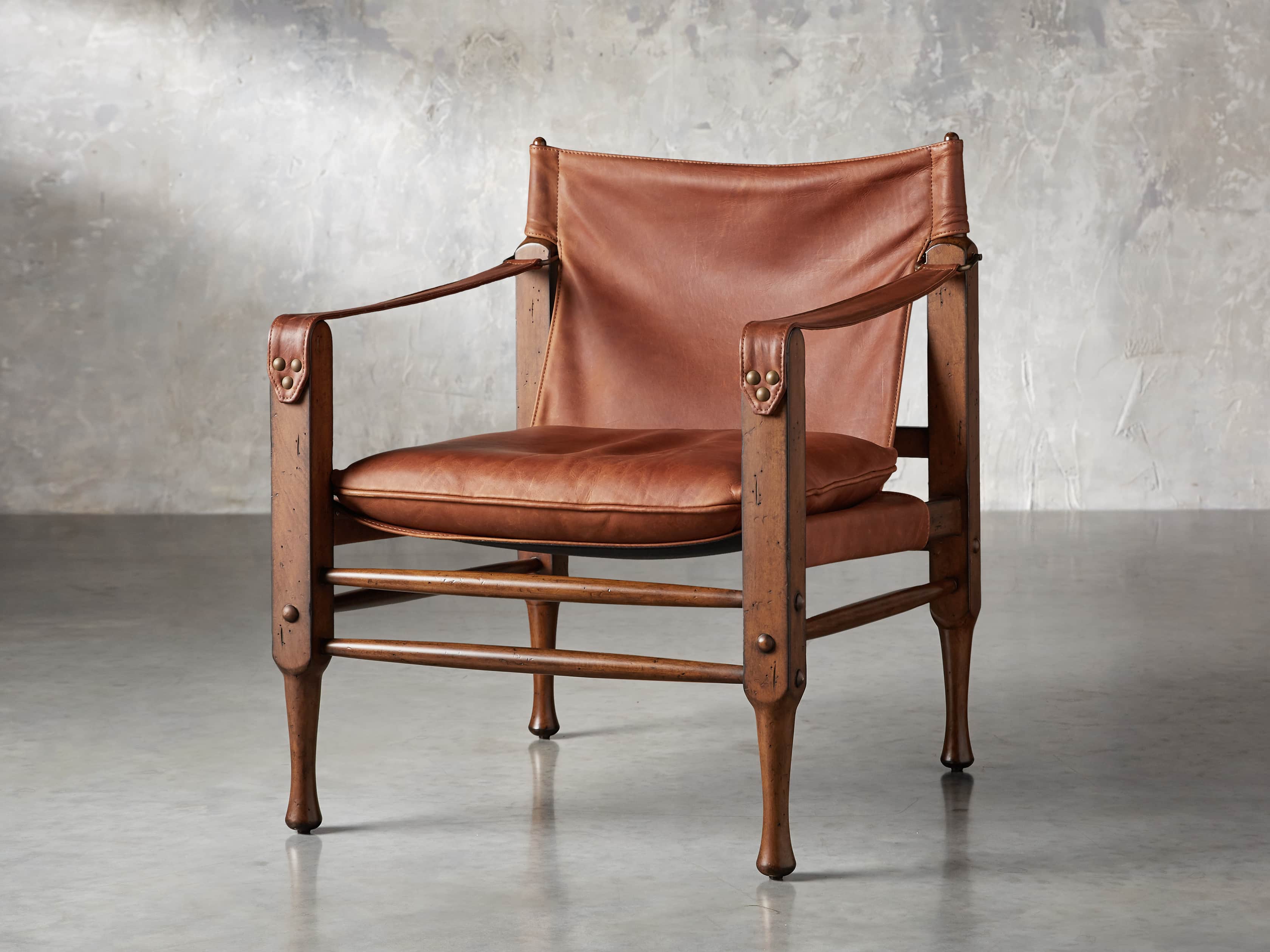 Safari Leather 26" Chair, slide 3 of 10