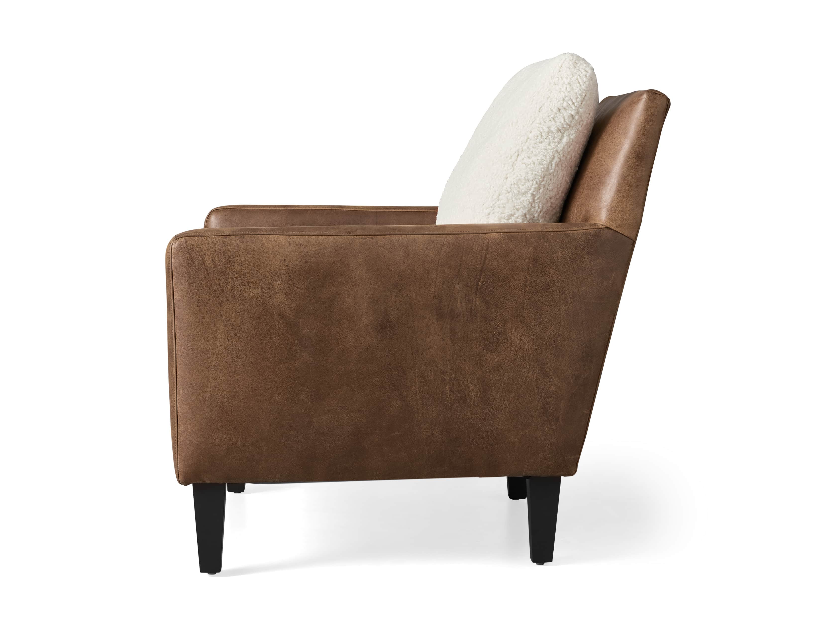 Kenley Leather 33" Chair in Welsh Rum and Cuddle Natural, slide 8 of 8