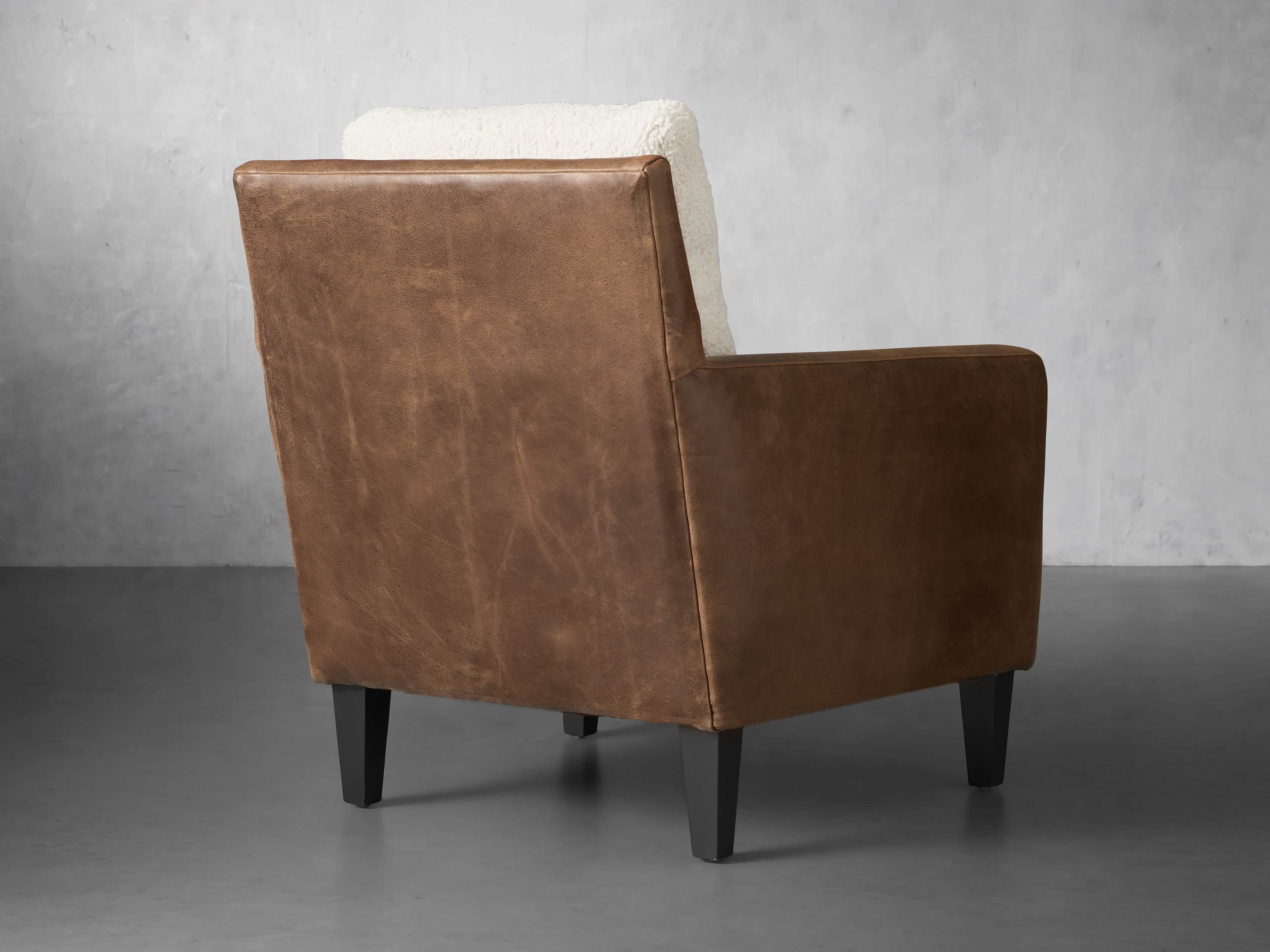 Kenley Leather 33" Chair in Welsh Rum and Cuddle Natural, slide 5 of 8
