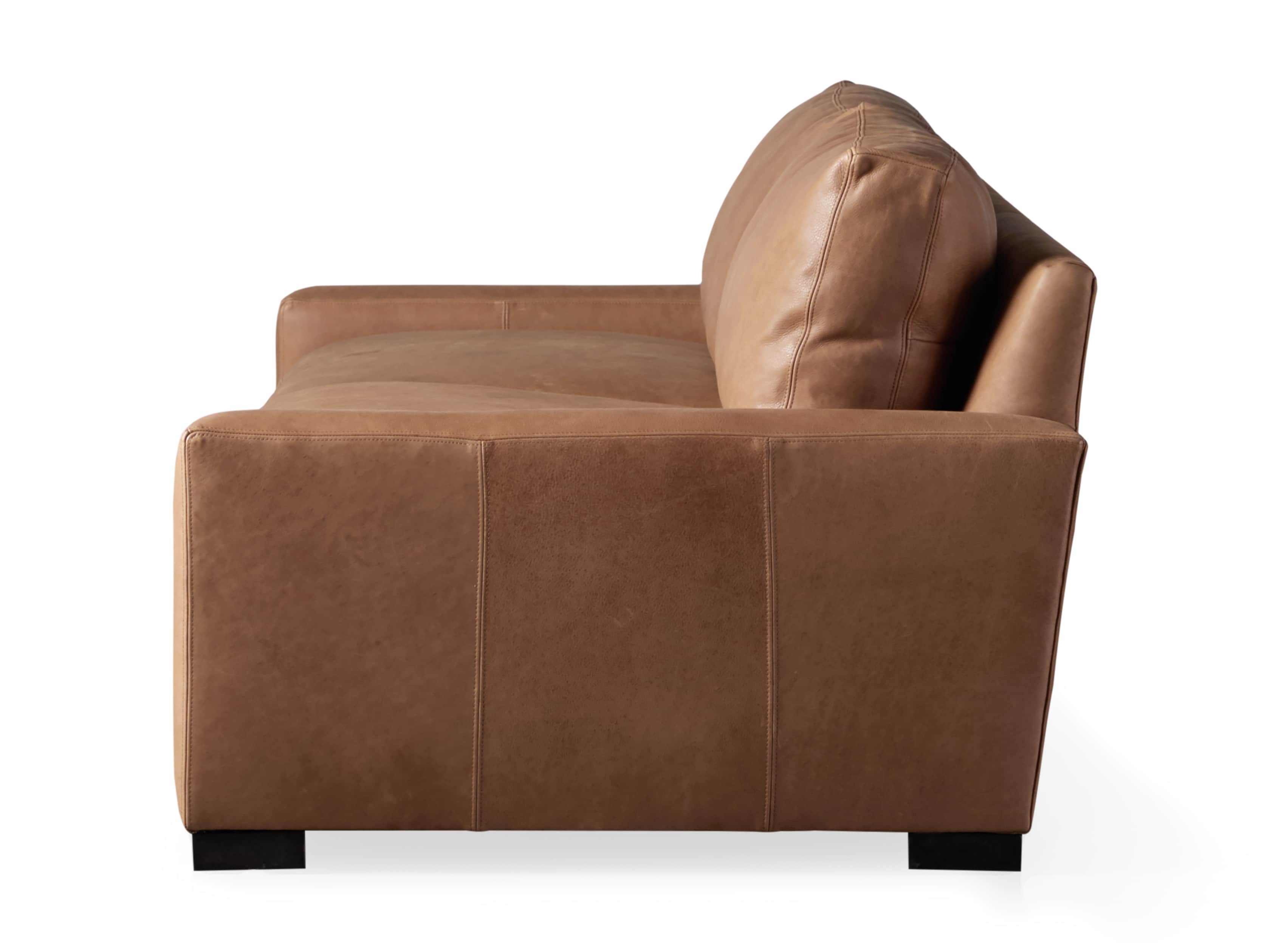 Remington Deep Leather 108" Sofa (2/2) (With Springs), slide 8 of 8