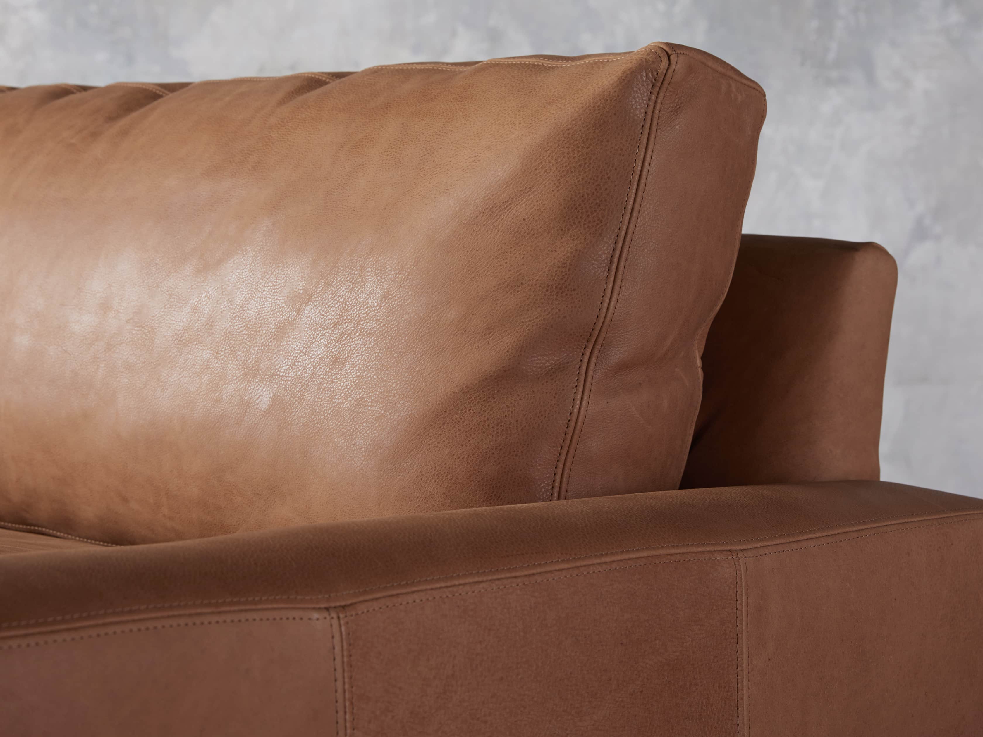Remington Deep Leather 108" Sofa (2/2) (With Springs), slide 6 of 8