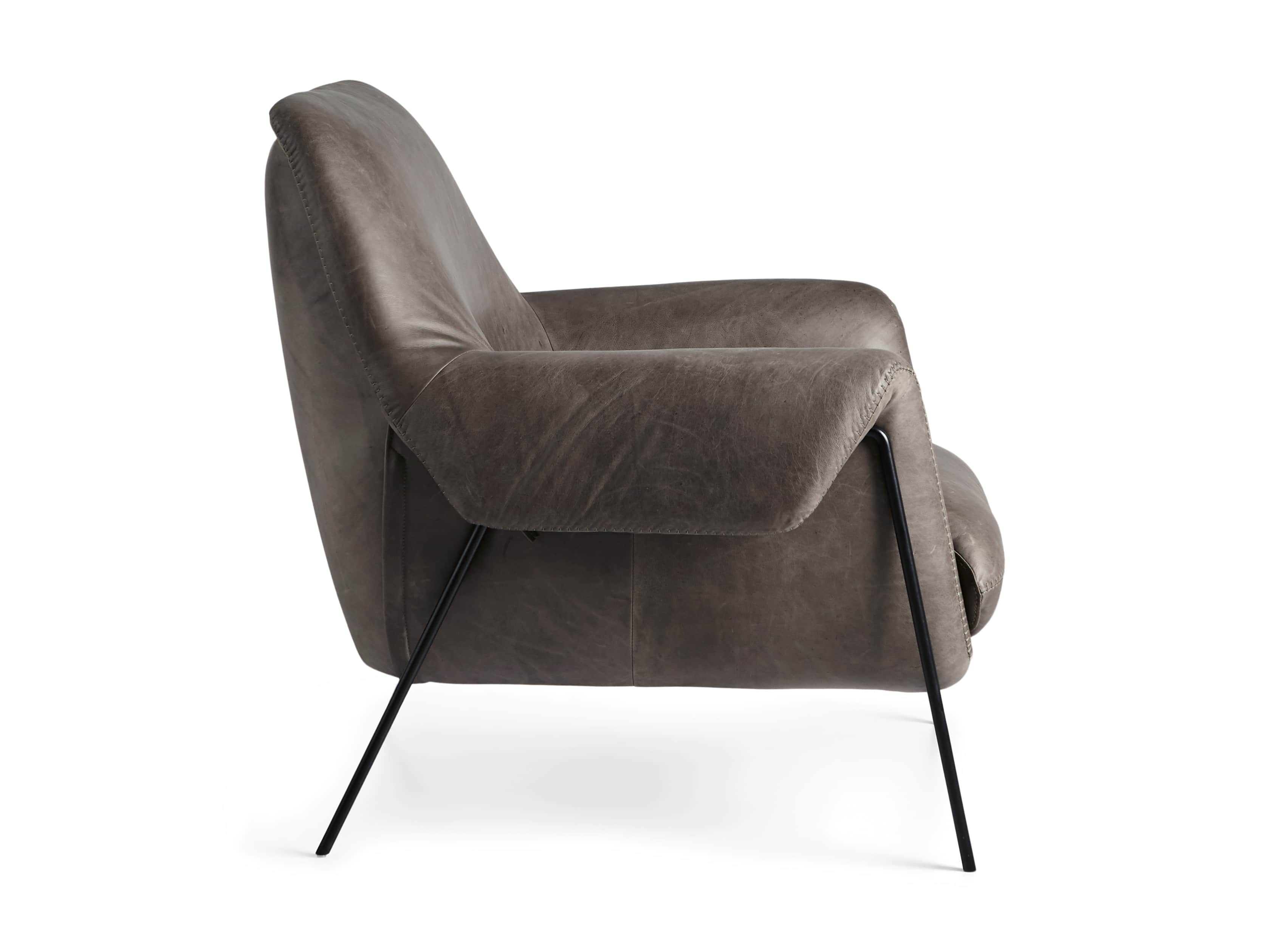 Engles Leather 35" Chair in Saddlebag Lead