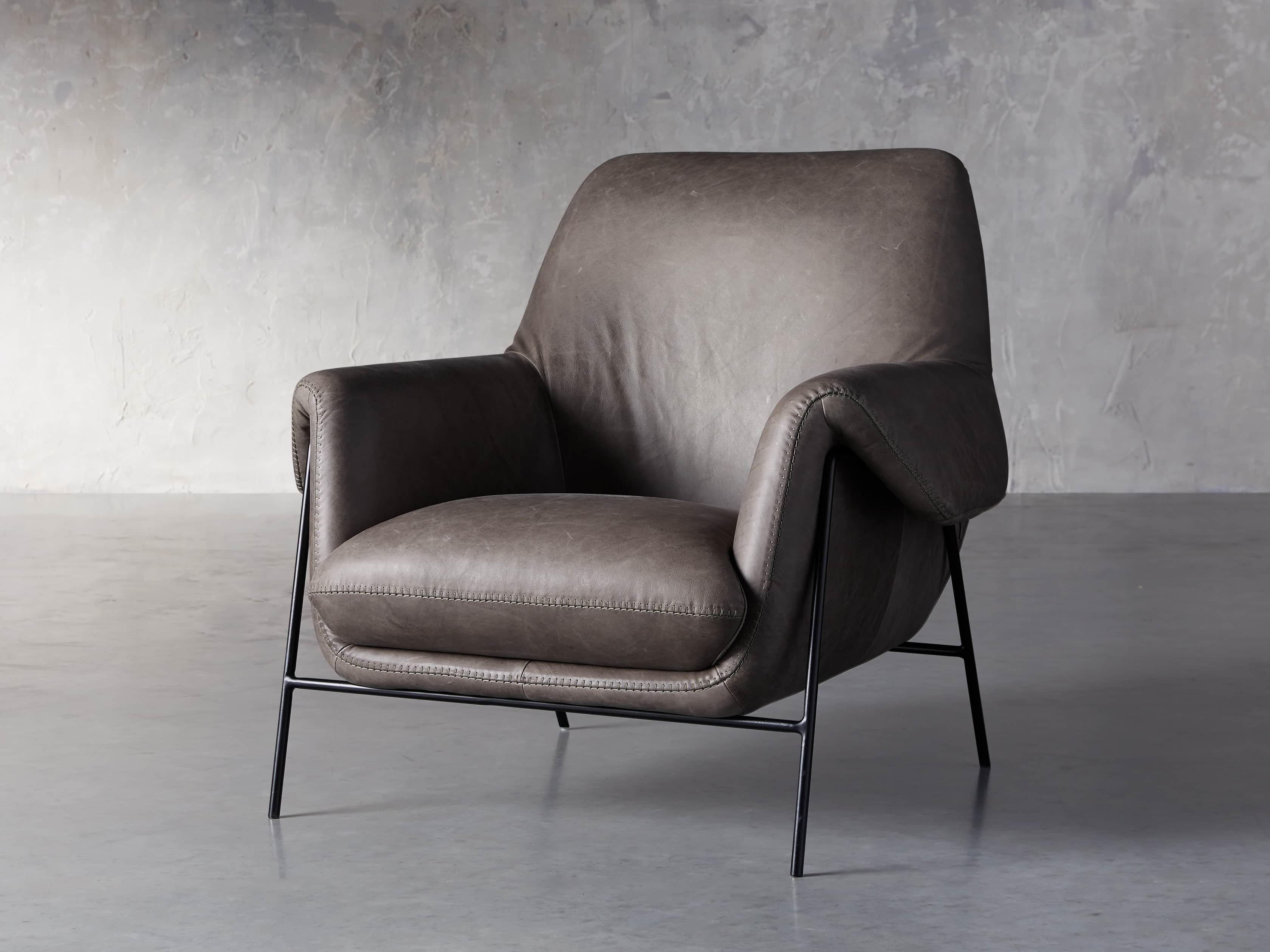 Engles Leather 35" Chair in Saddlebag Lead