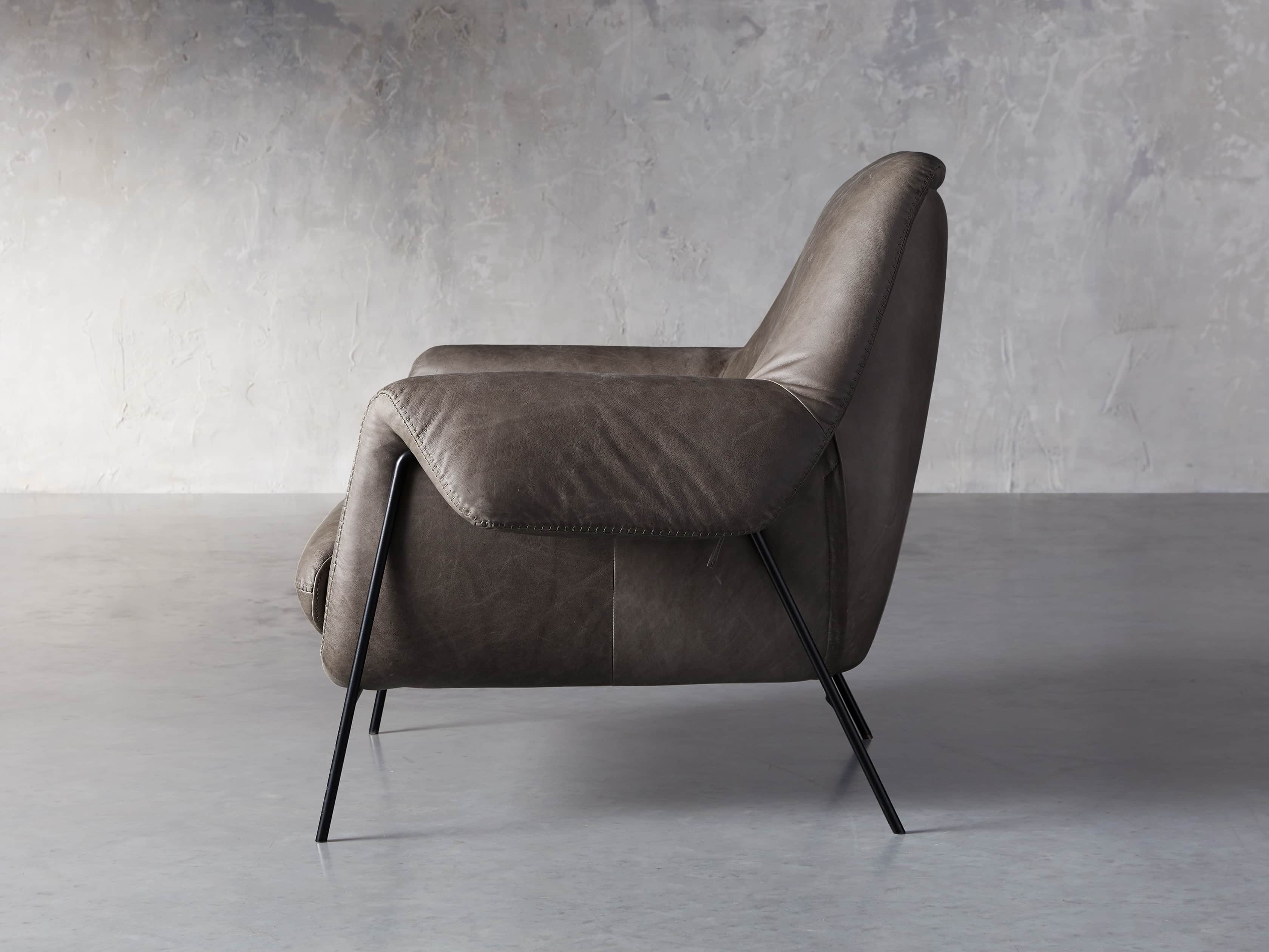 Engles Leather 35" Chair in Saddlebag Lead