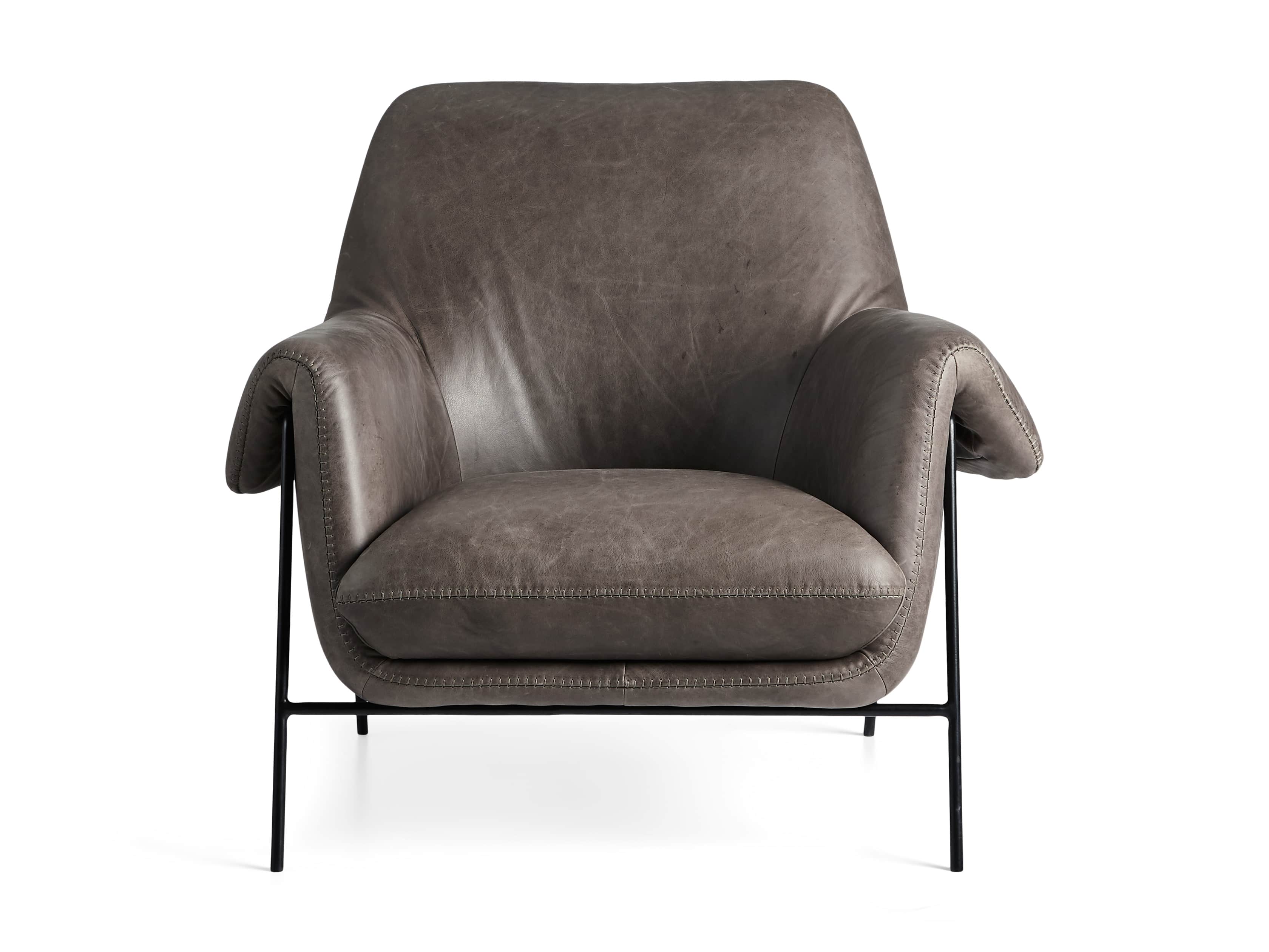 Engles Leather 35" Chair in Saddlebag Lead