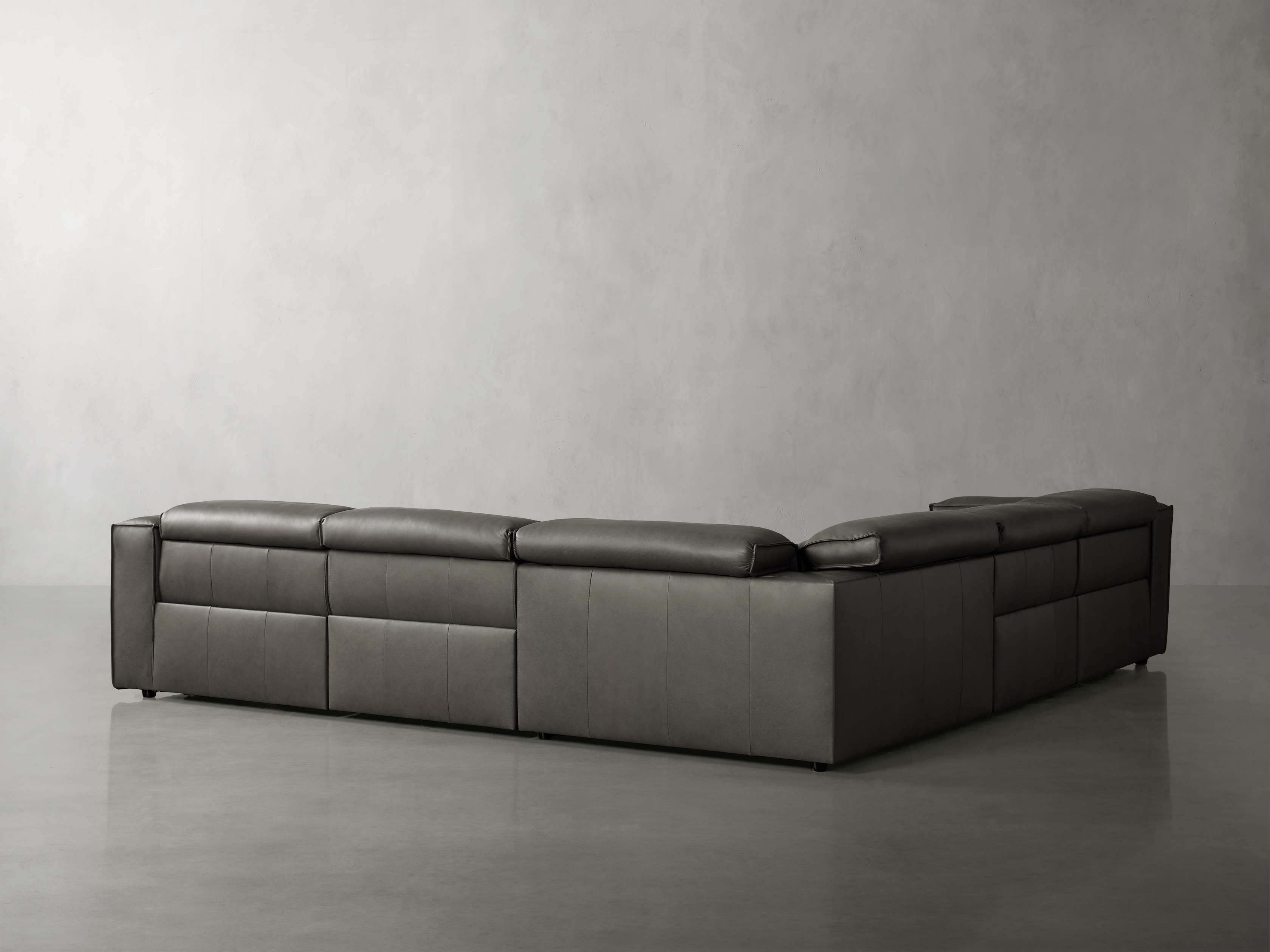 Coburn Leather Five Piece Motion Corner Sectional