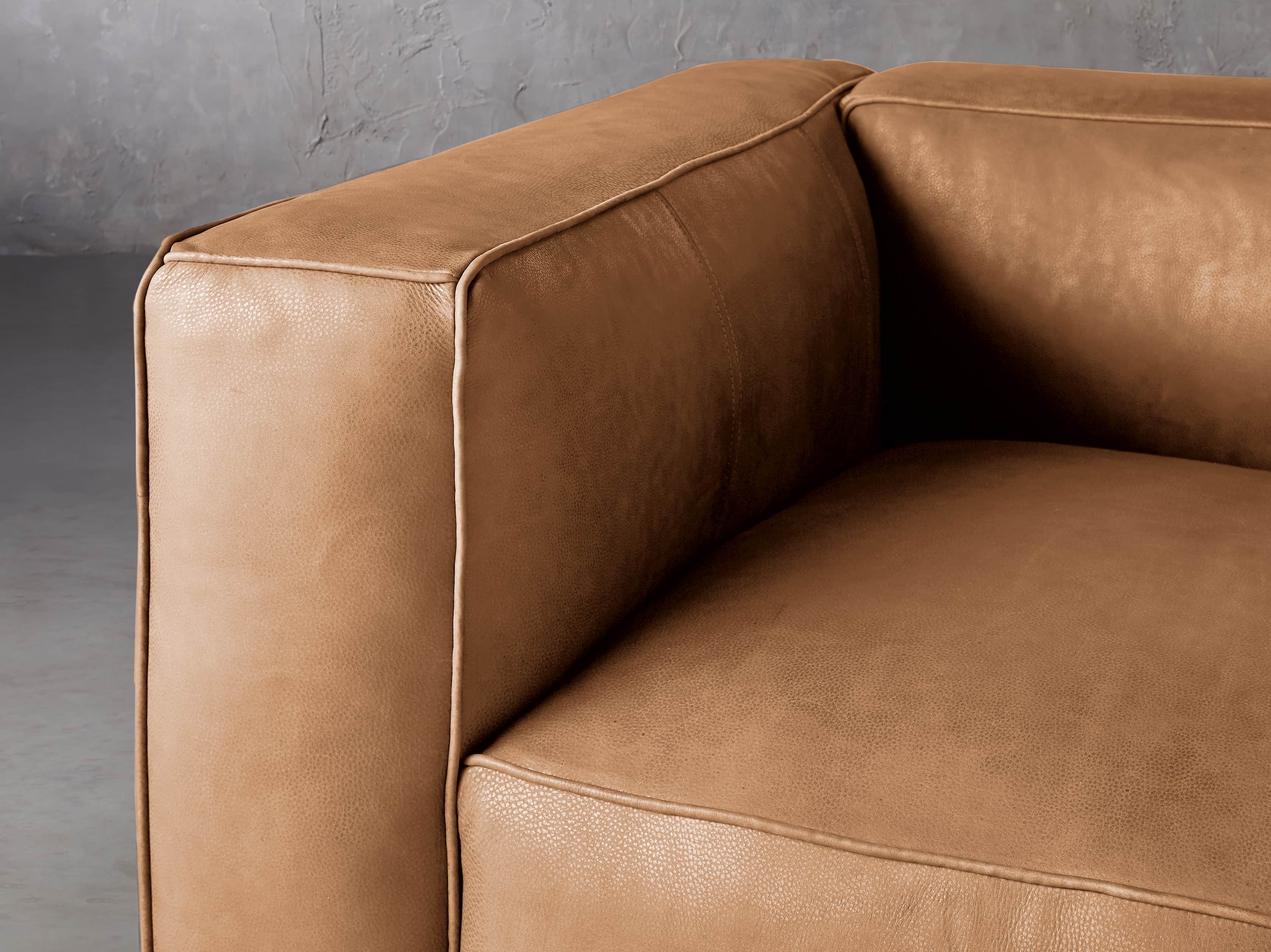 Madrone Leather 49" Chair in Burnham Camel, slide 5 of 8
