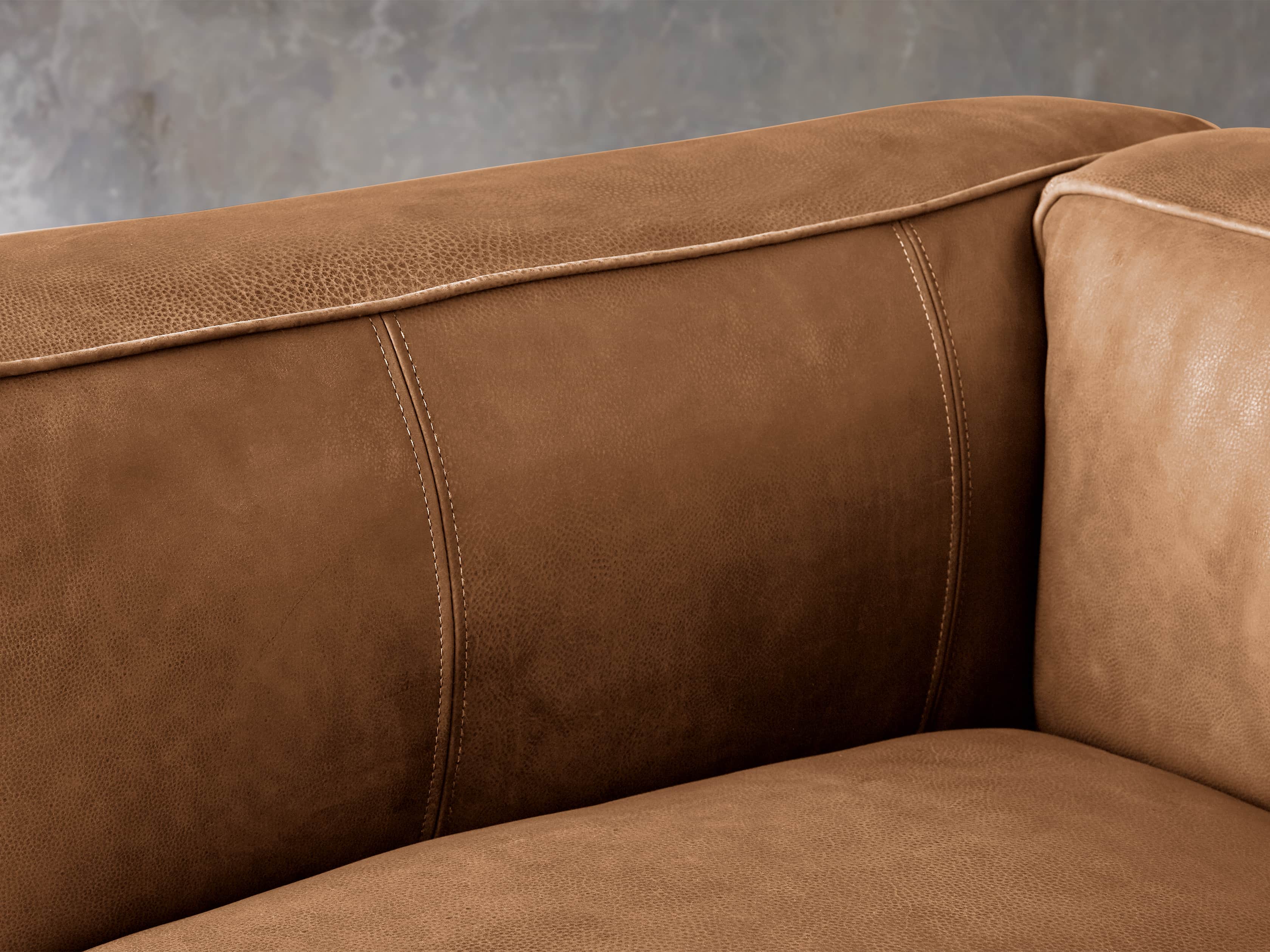 Madrone Leather 49" Chair in Burnham Camel, slide 6 of 8