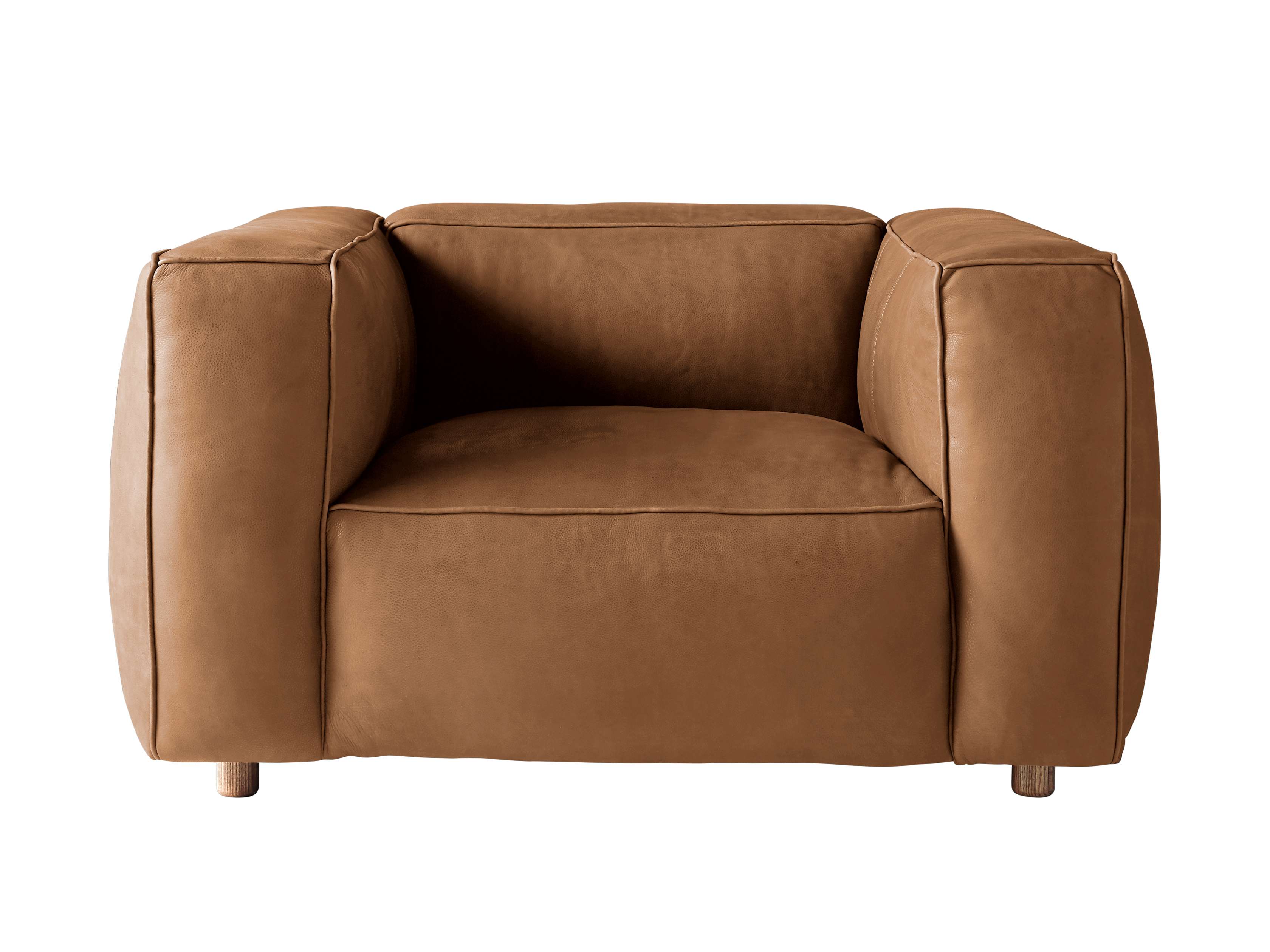 Madrone Leather 49" Chair in Burnham Camel, slide 7 of 8