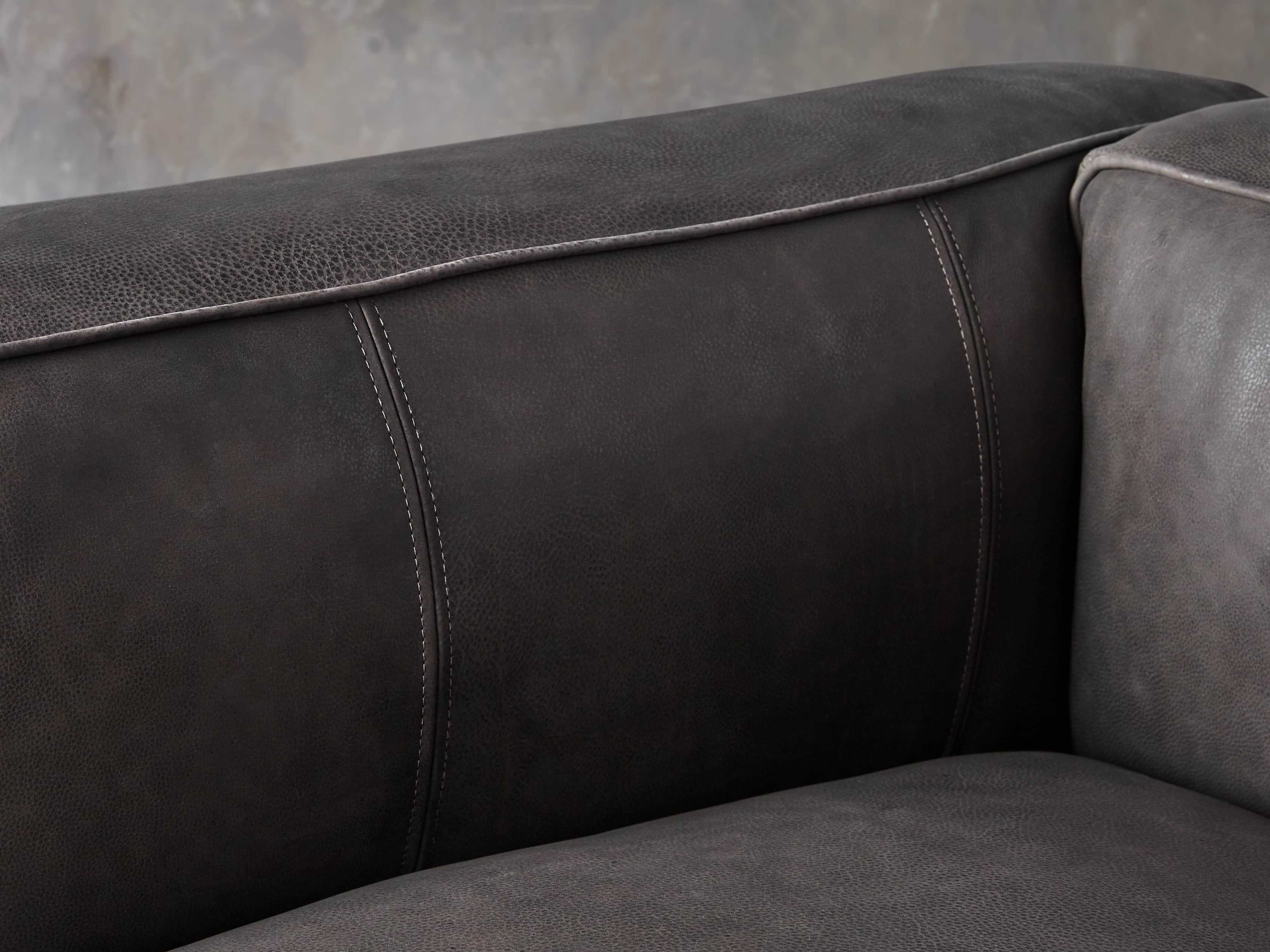 Madrone Leather 49" Chair in Burnham Graphite and Ash