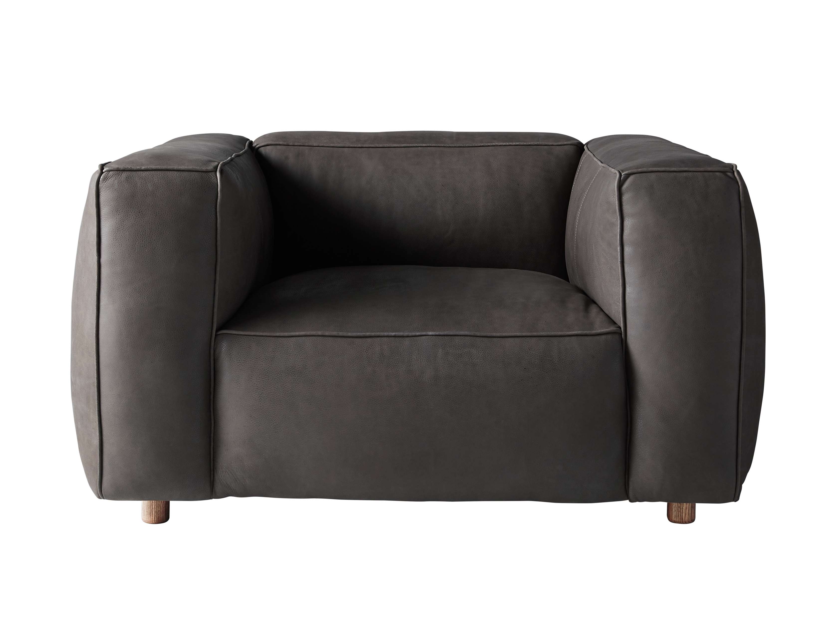Madrone Leather 49" Chair in Burnham Graphite and Ash