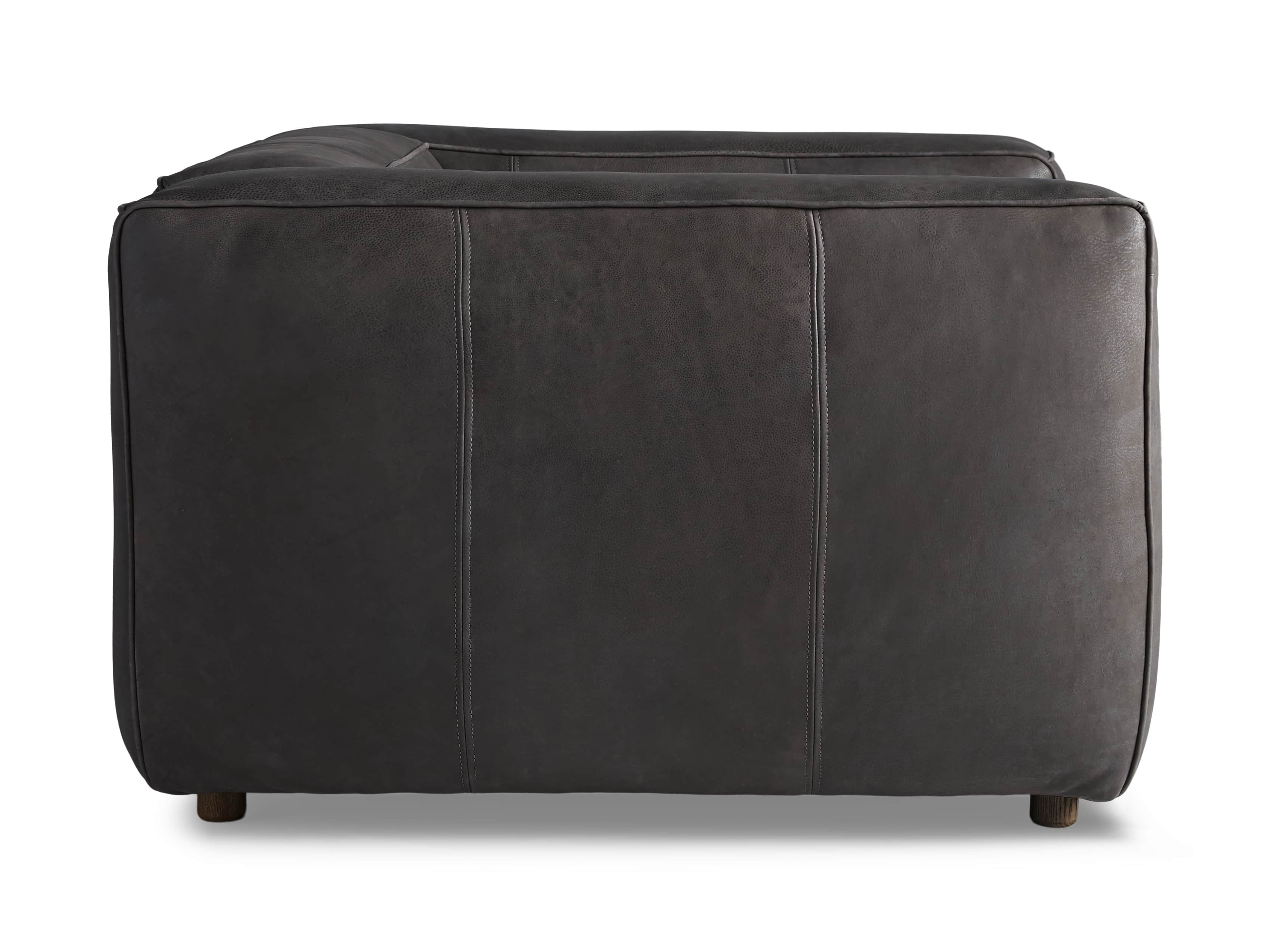 Madrone Leather 49" Chair in Burnham Graphite and Ash