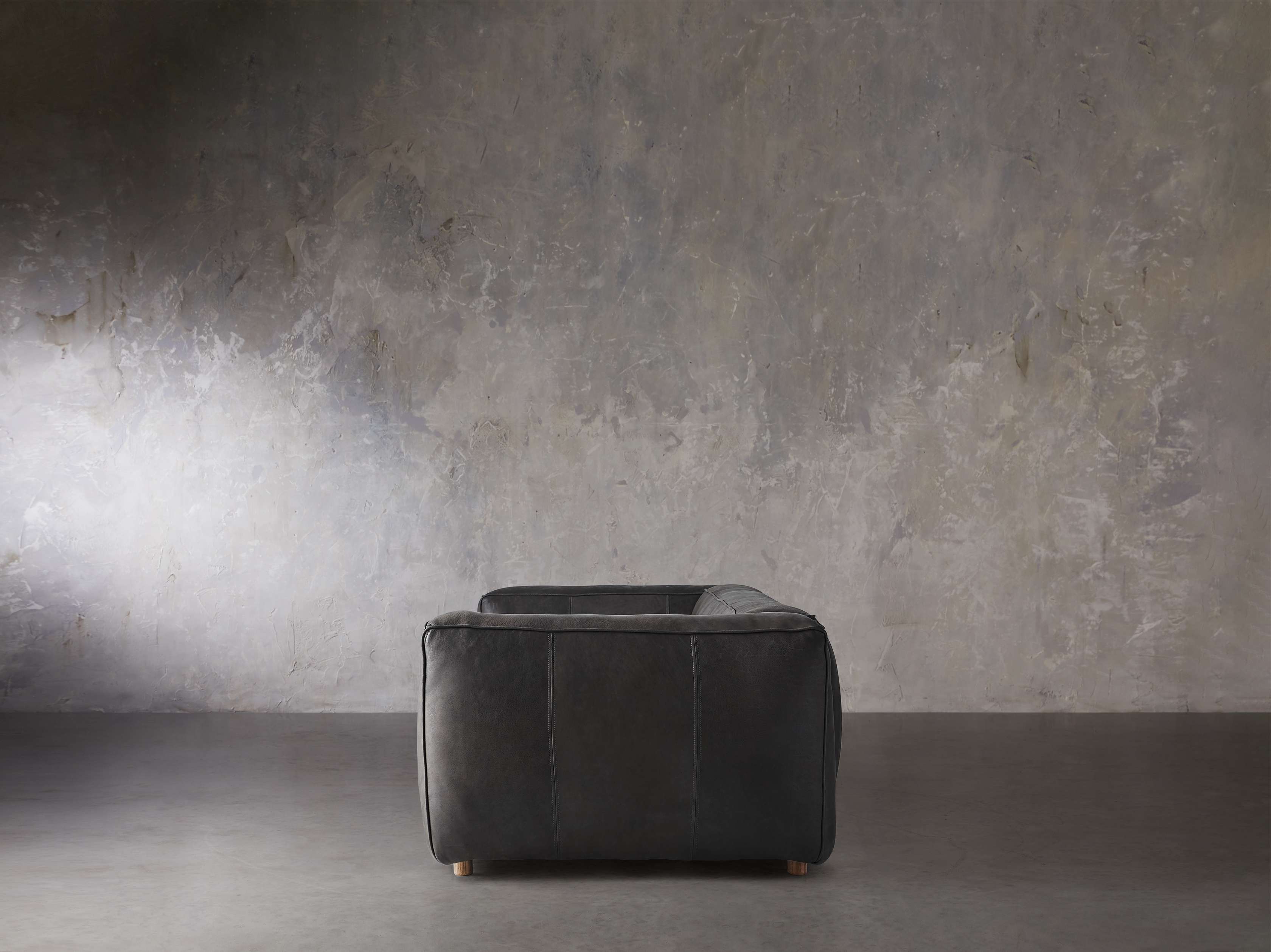 Madrone Leather 100" Sofa in Burnham Graphite