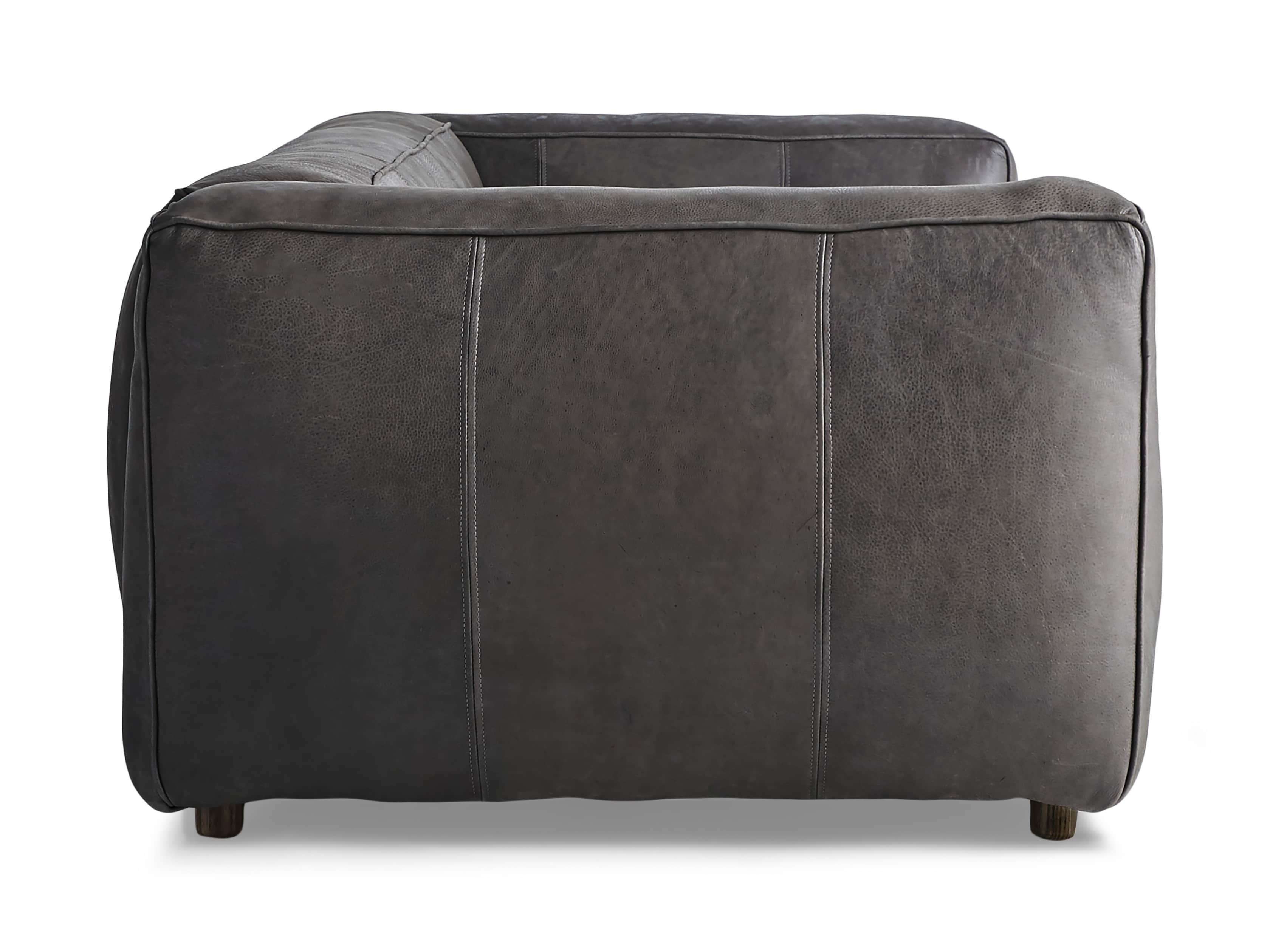 Madrone Leather 100" Sofa in Burnham Graphite