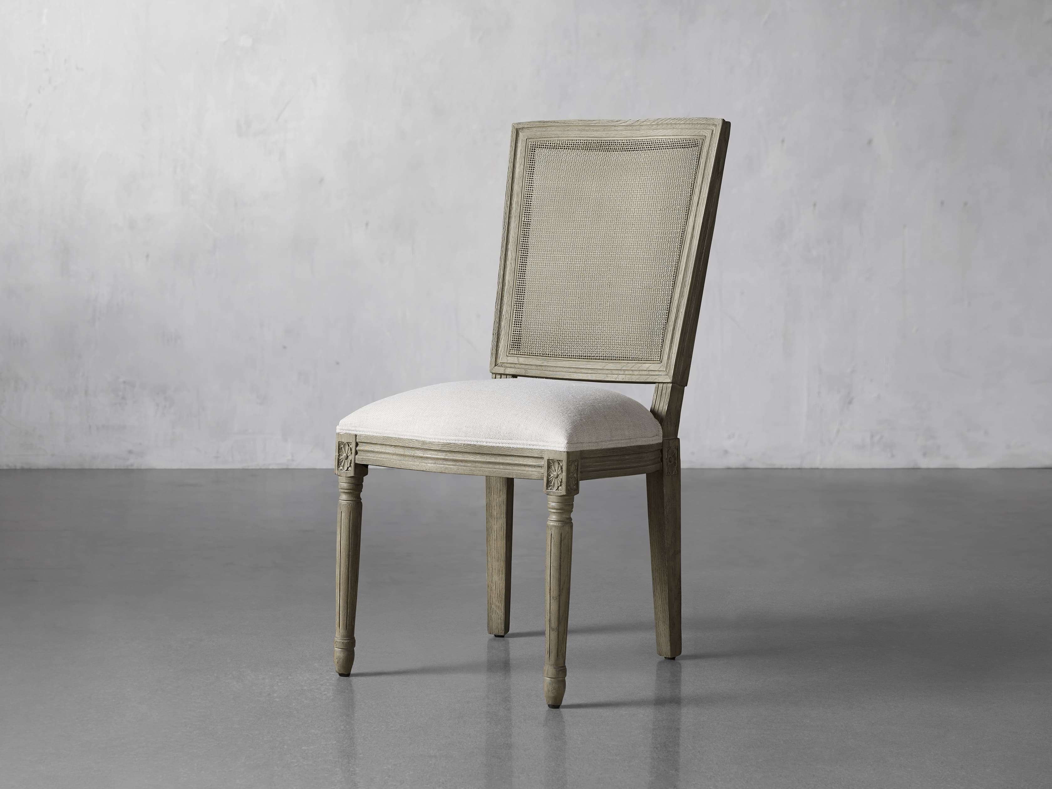 arhaus cane dining chair