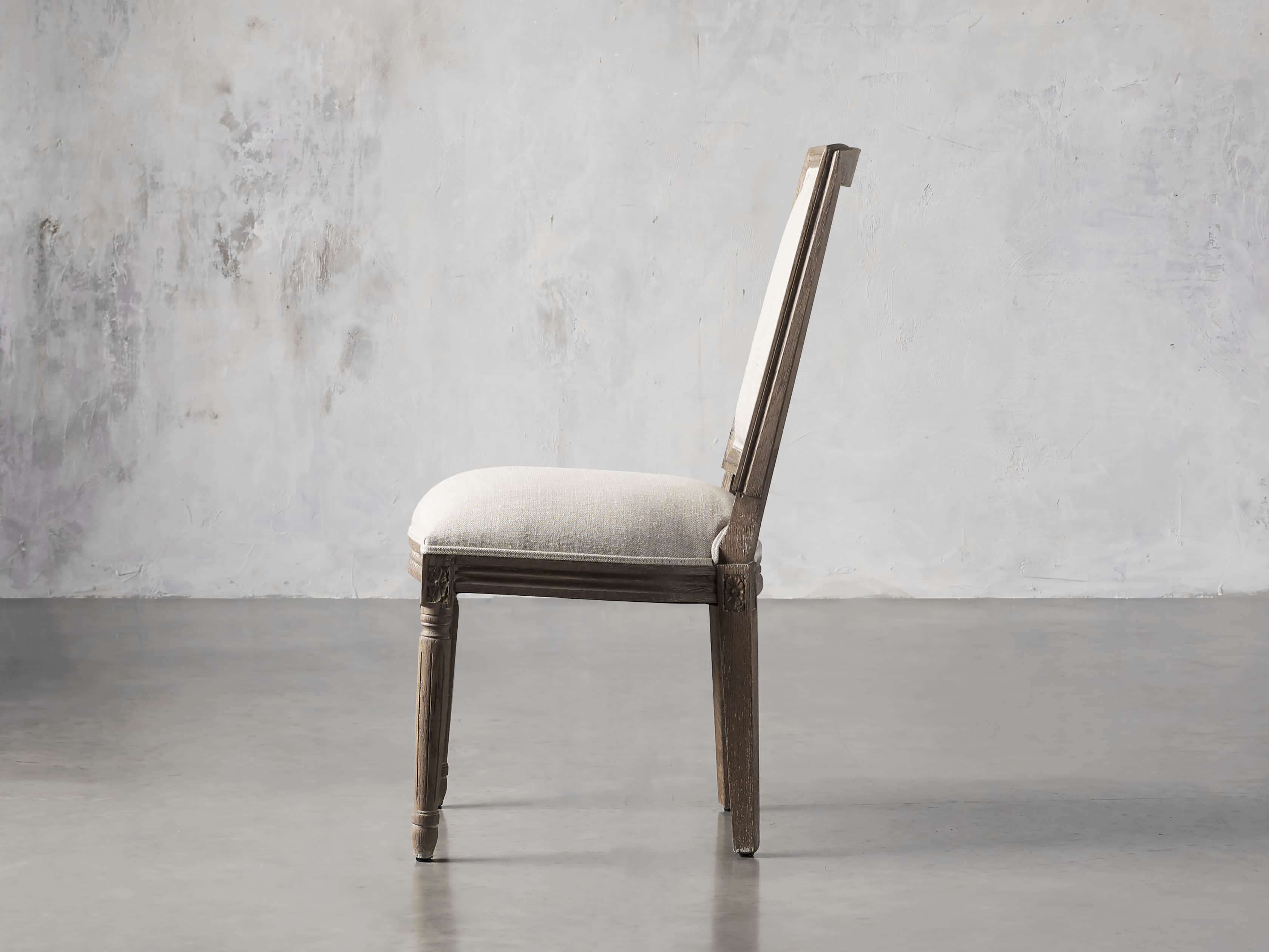 Adele Upholstered Dining Side Chair in Weathered, slide 2 of 7