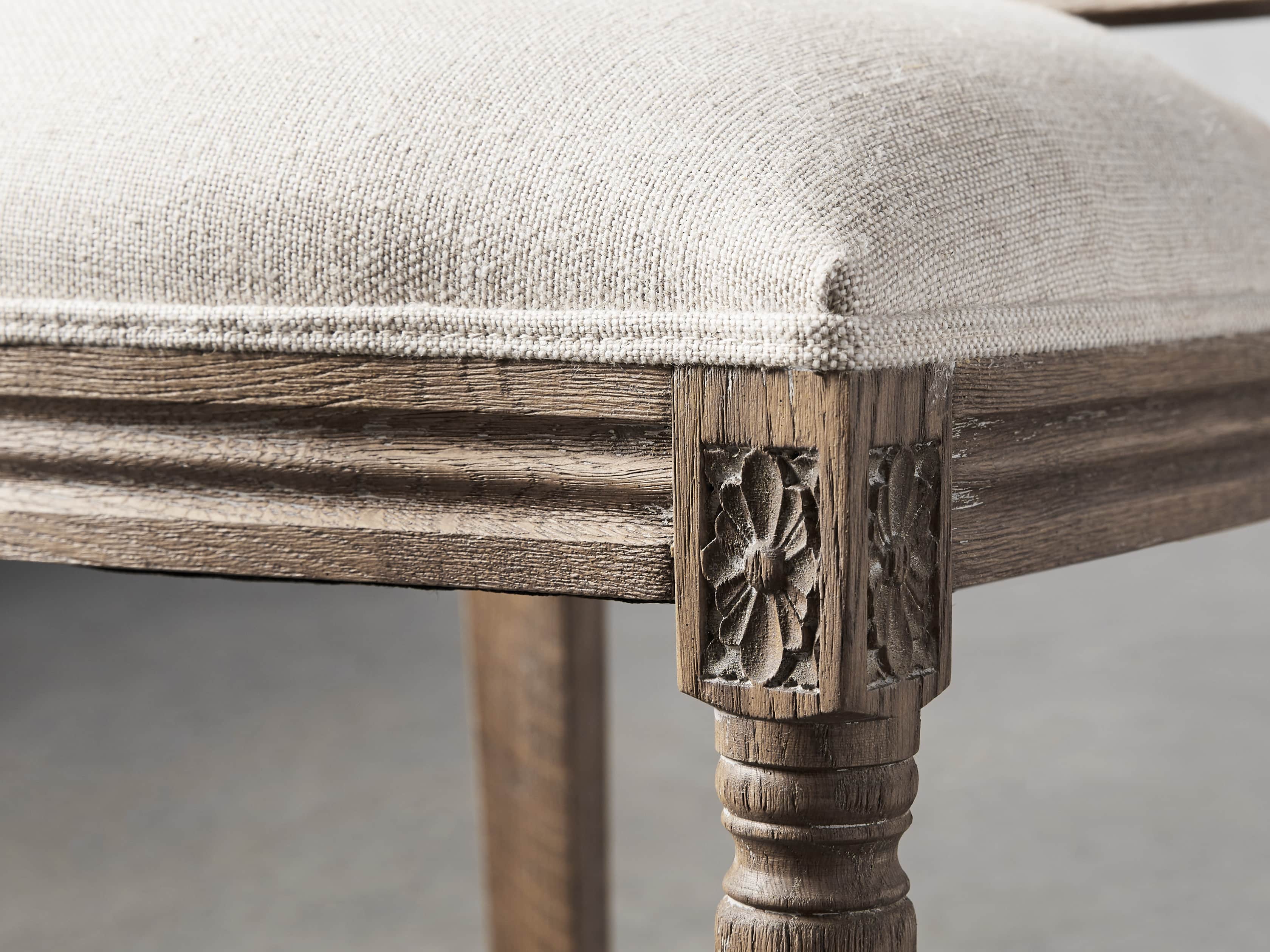 Adele Upholstered Dining Side Chair in Weathered, slide 6 of 7