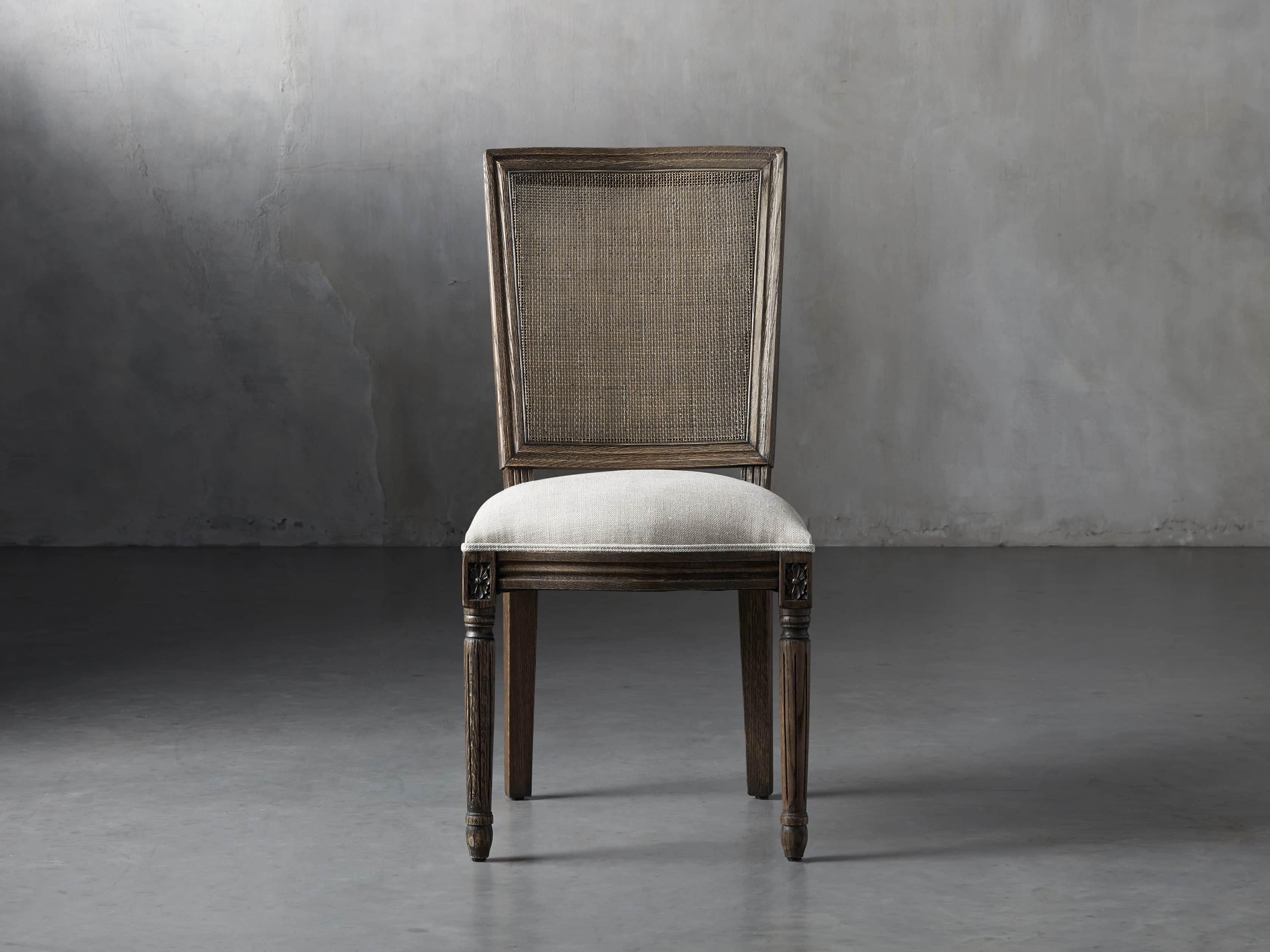 Adele Cane Back Dining Side Chair in Cinder, slide 1 of 8