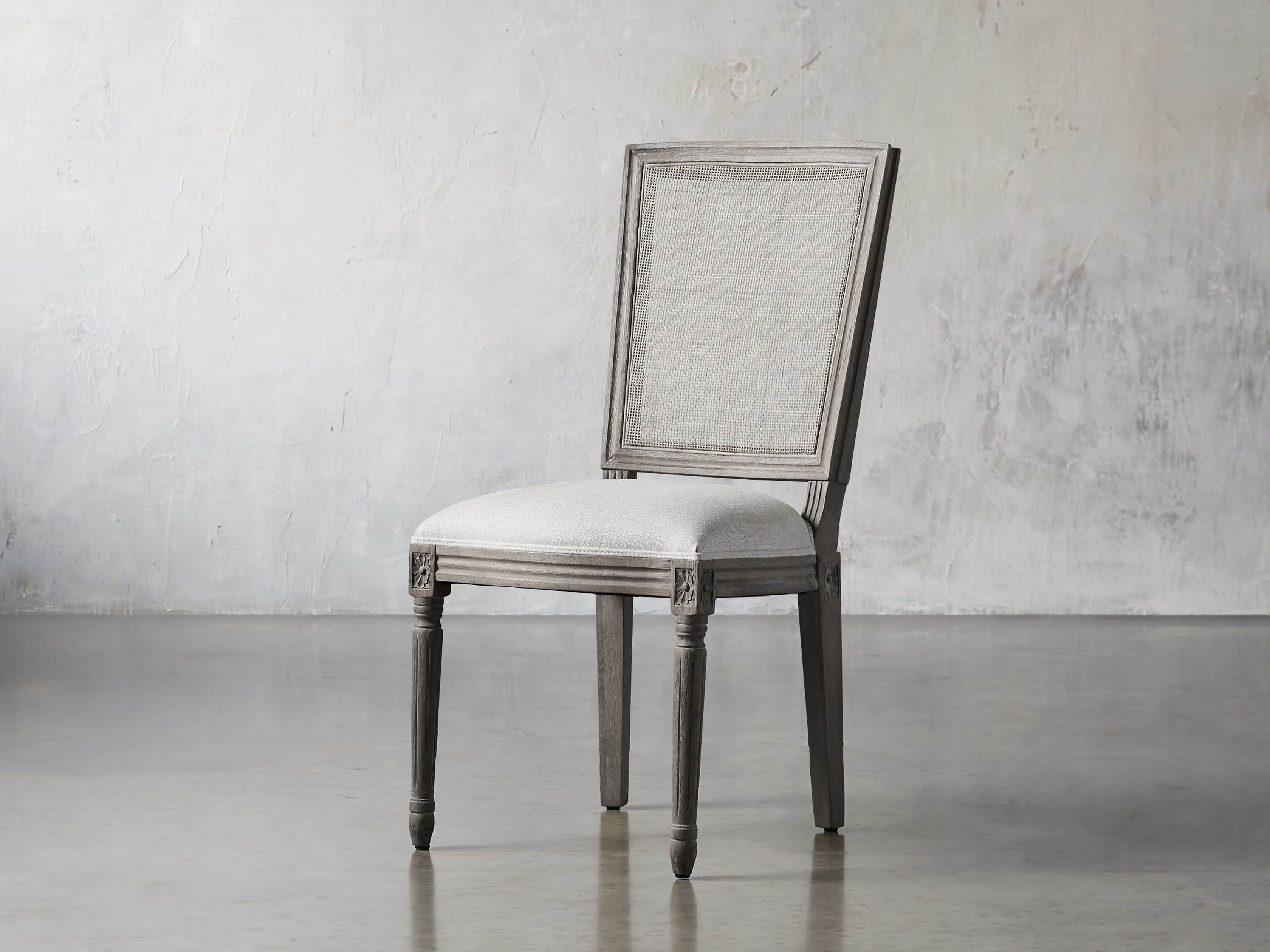 Adele Cane Back Dining Side Chair in Stone Vintage, slide 2 of 8